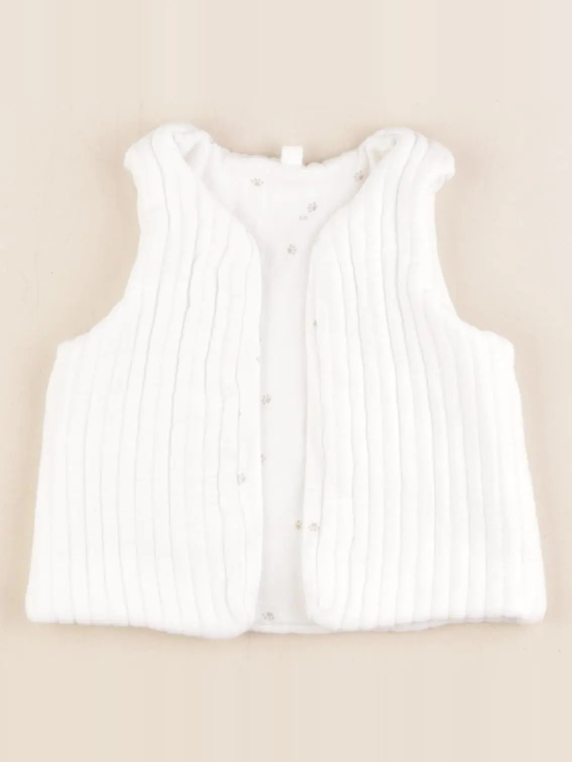 Petit Bateau - gilet blanc - 12 mois
