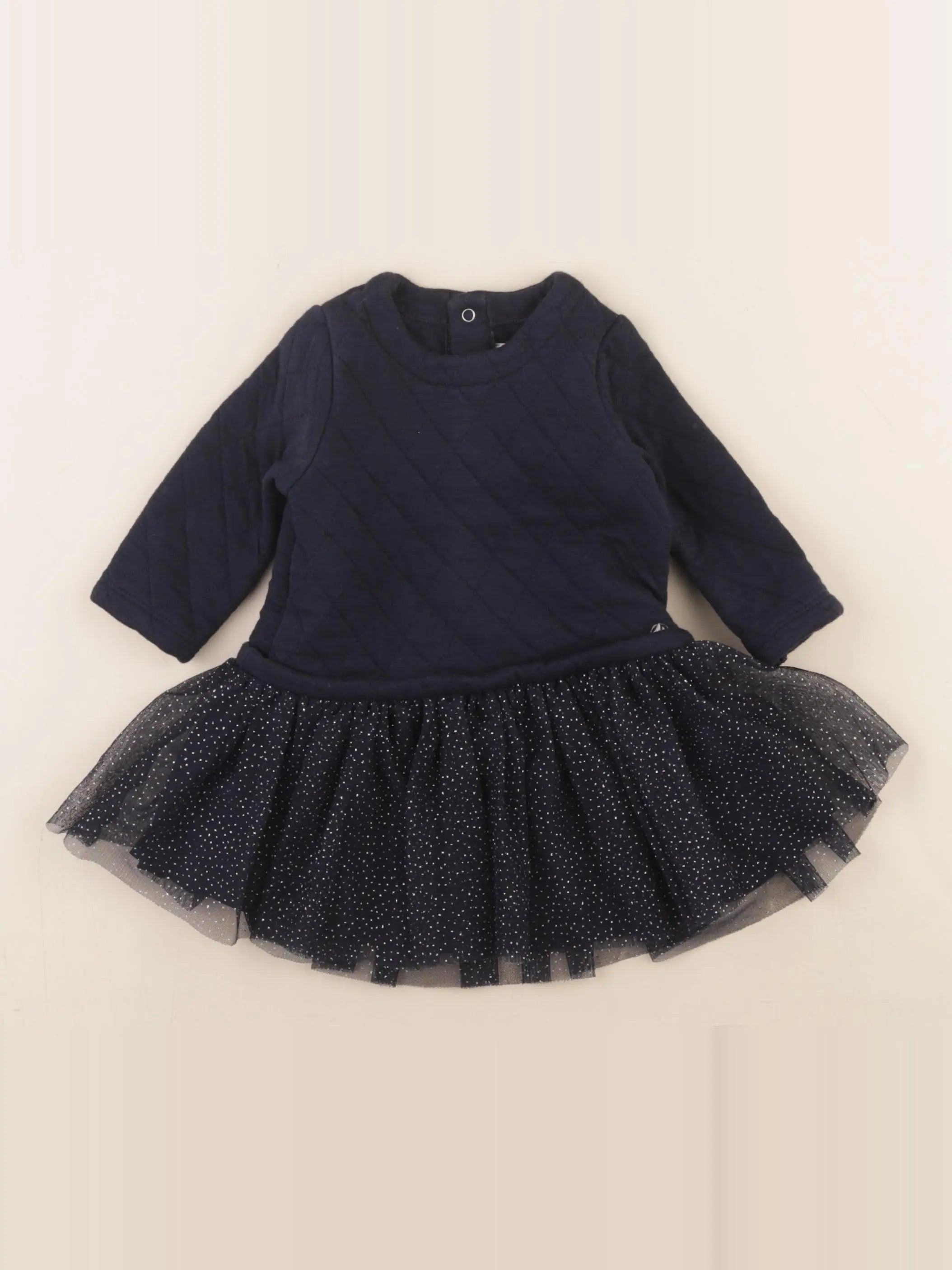 Petit Bateau - robe bleu - 6 mois