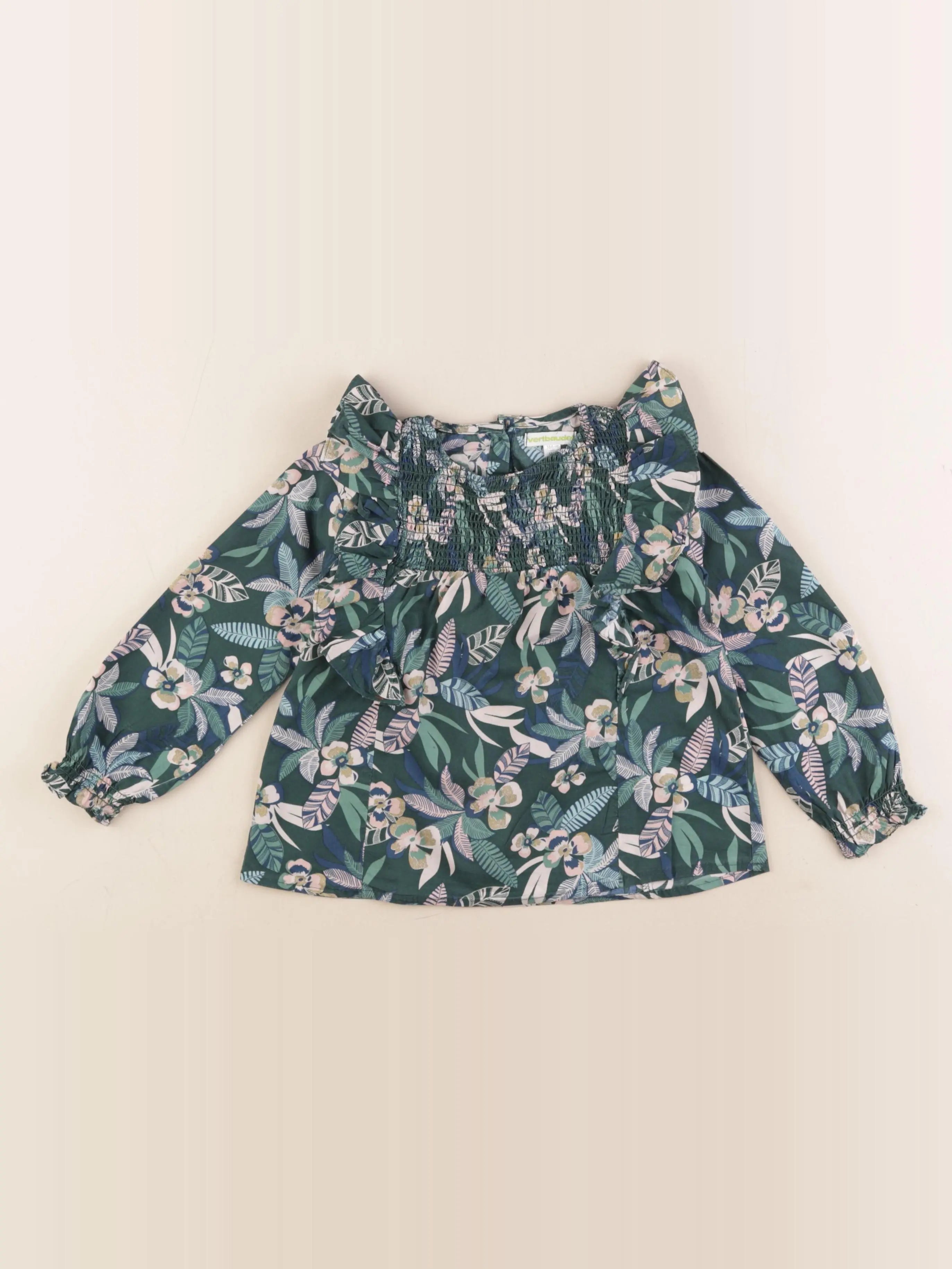 Vertbaudet - blouse vert - 4 ans