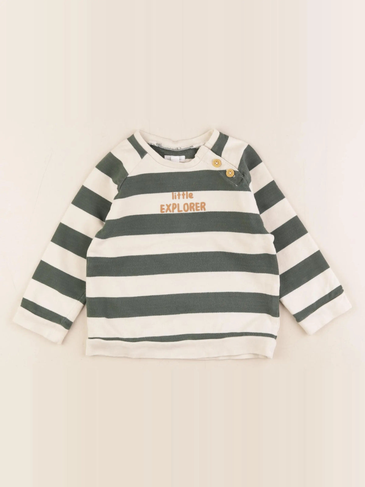 Vertbaudet - sweat vert - 24 mois
