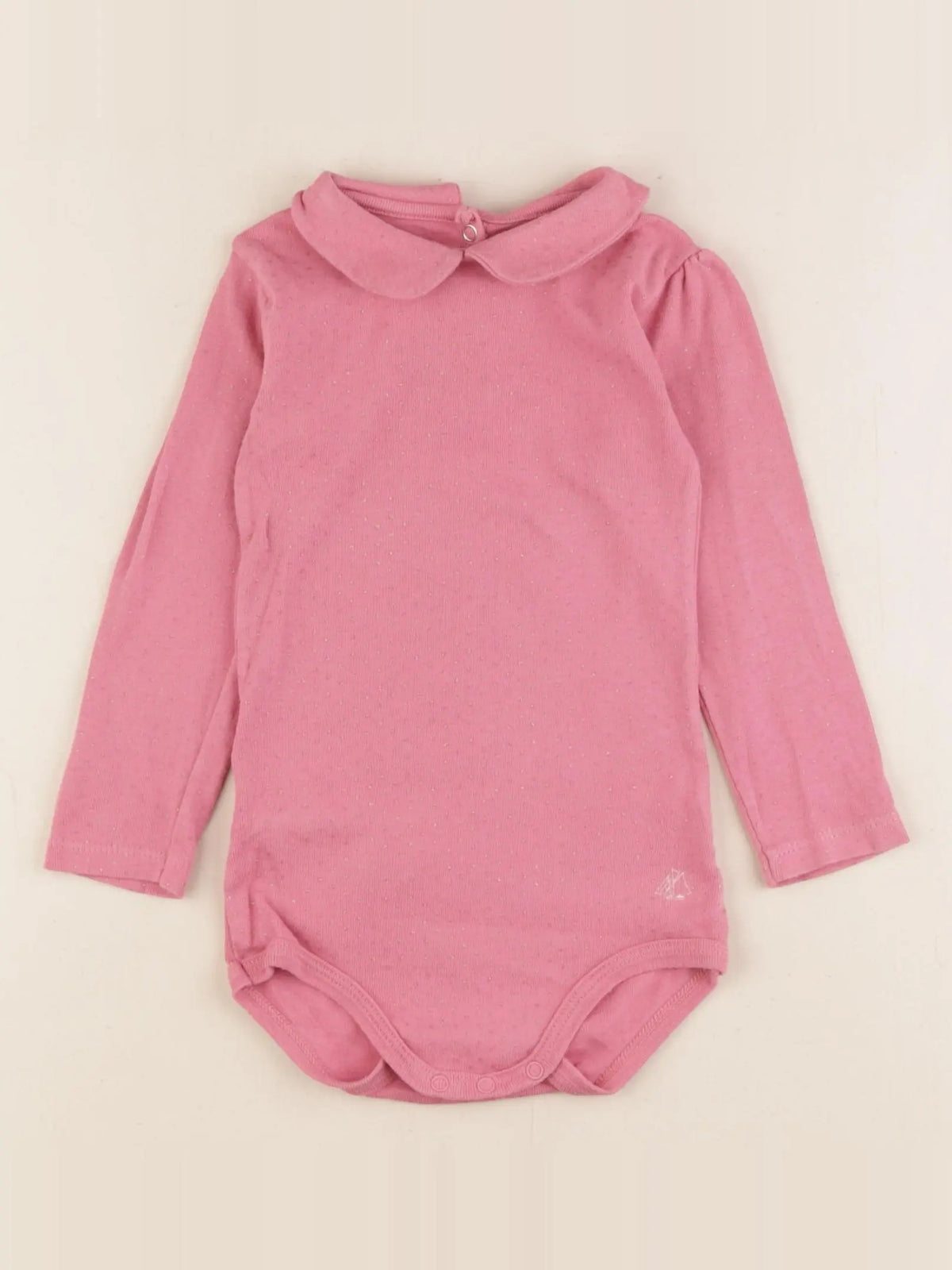 Petit Bateau - body à col rose - 18 mois