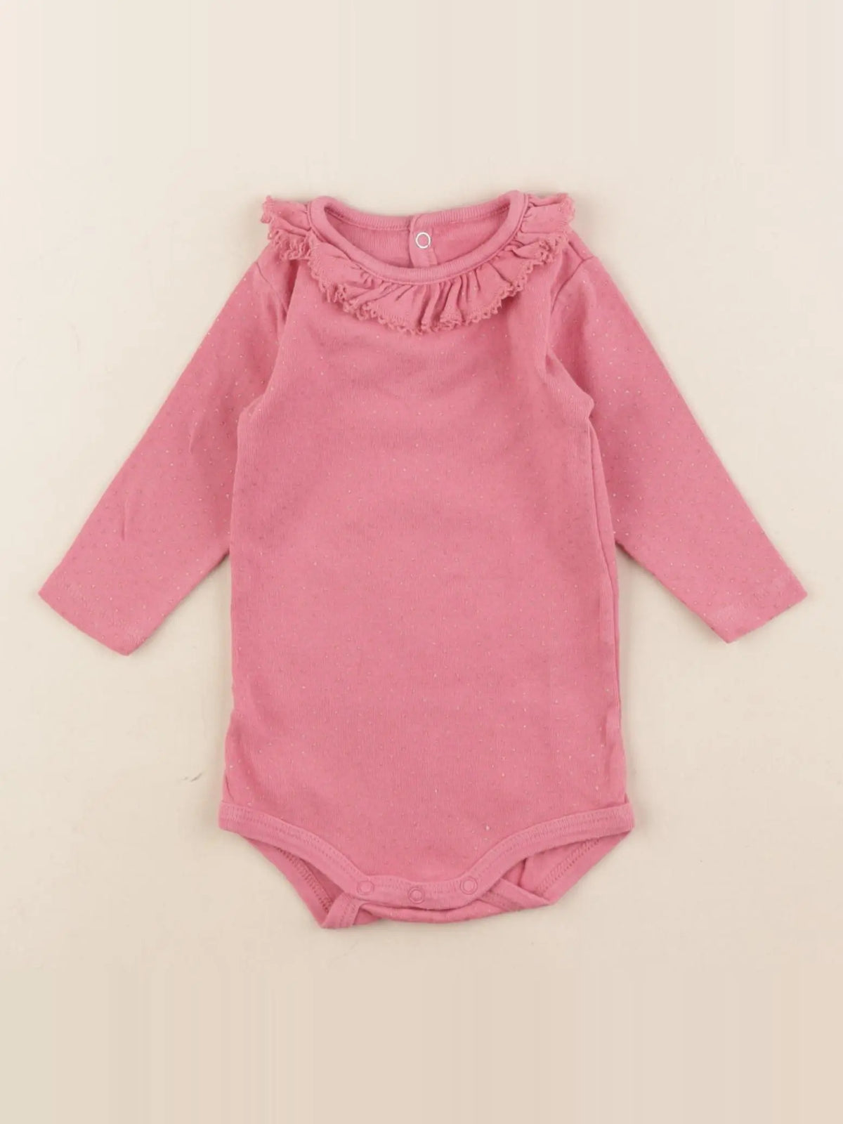 Petit Bateau - body à col rose - 3 mois
