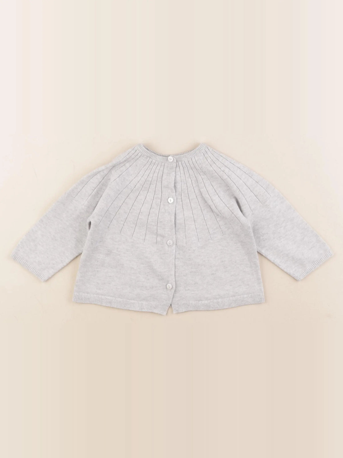 Zara - gilet gris - 3/6 mois