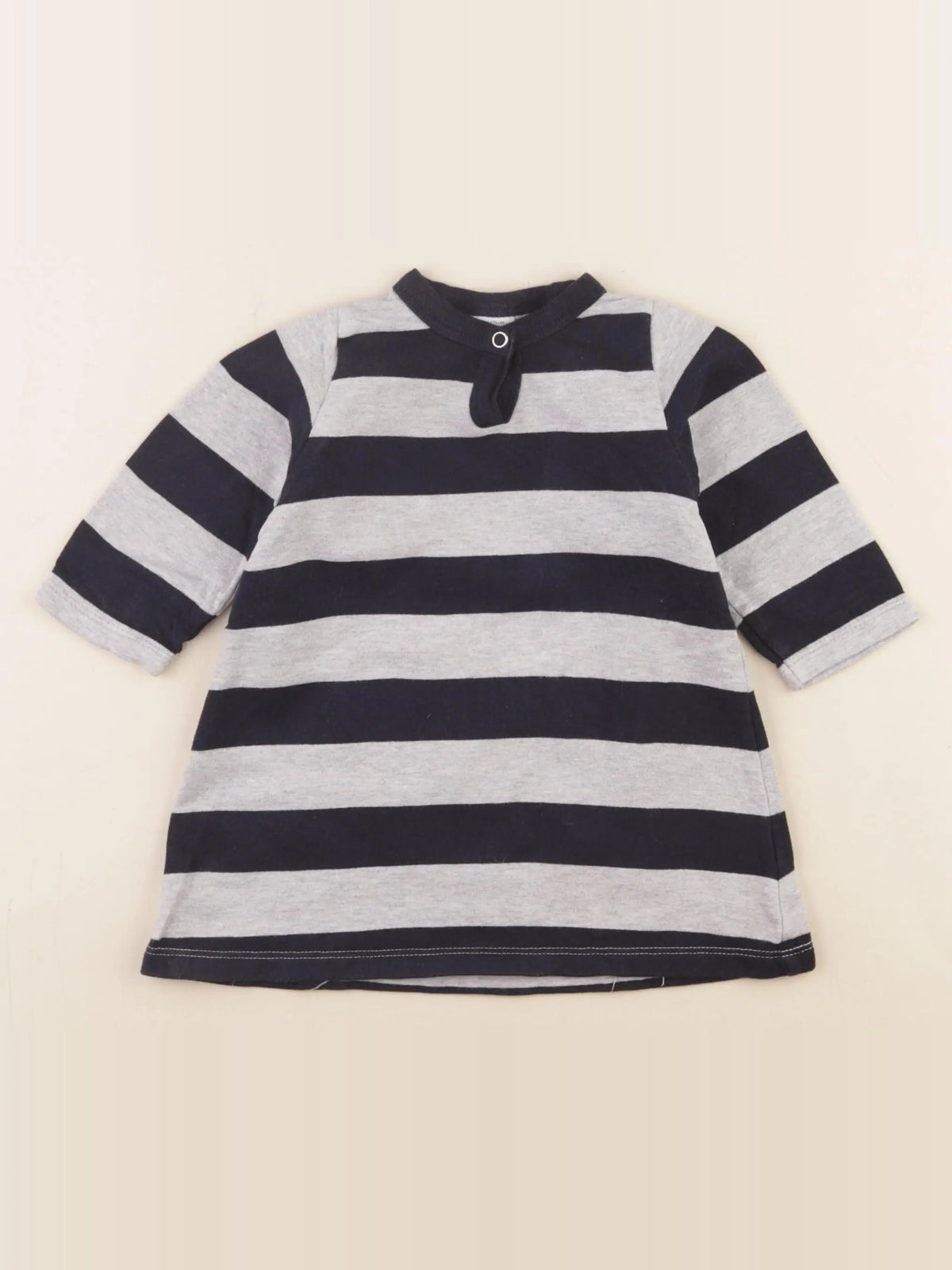 Petit Bateau - robe gris, bleu - 12 mois