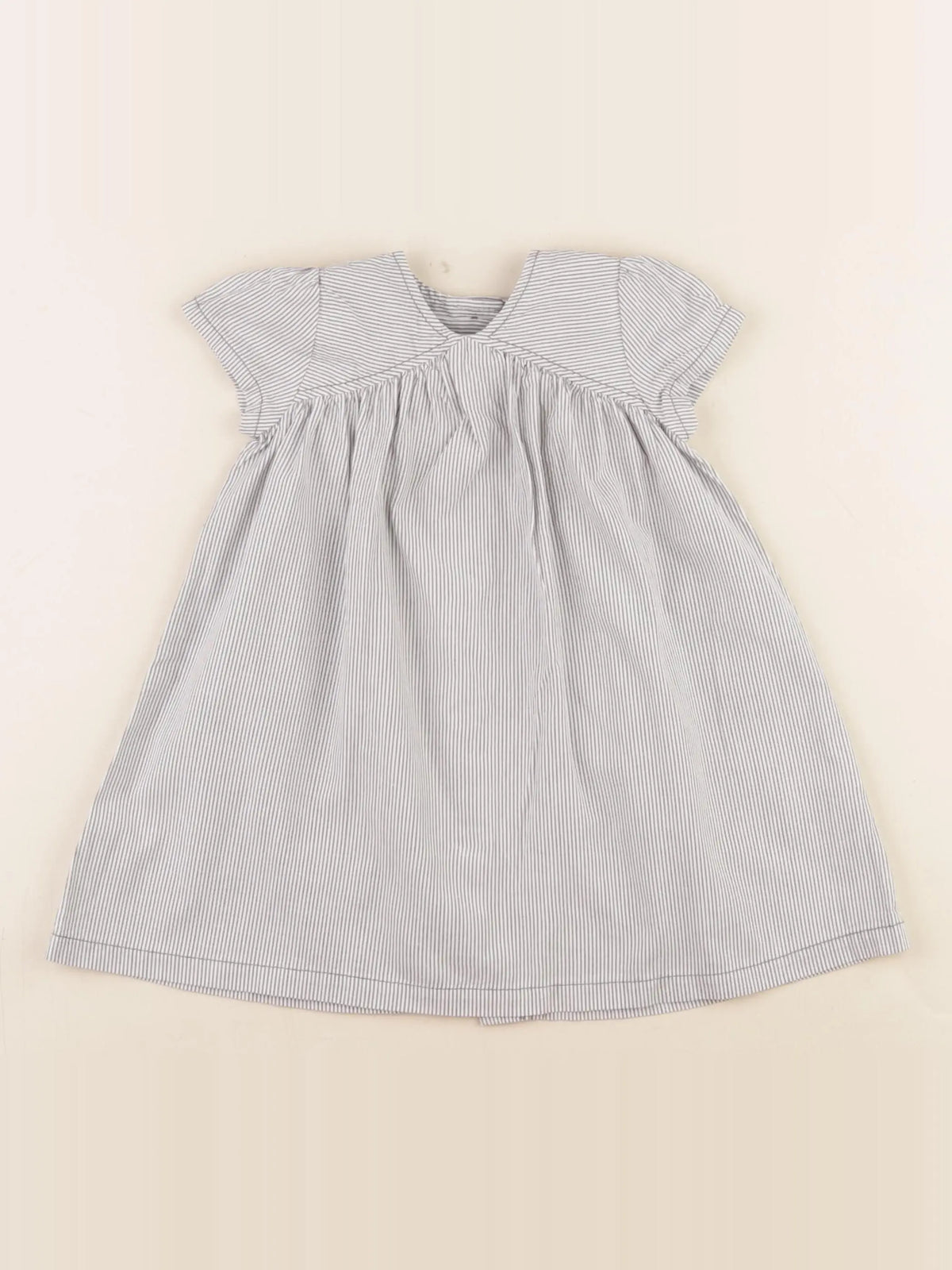 Petit Bateau - robe gris - 6 mois