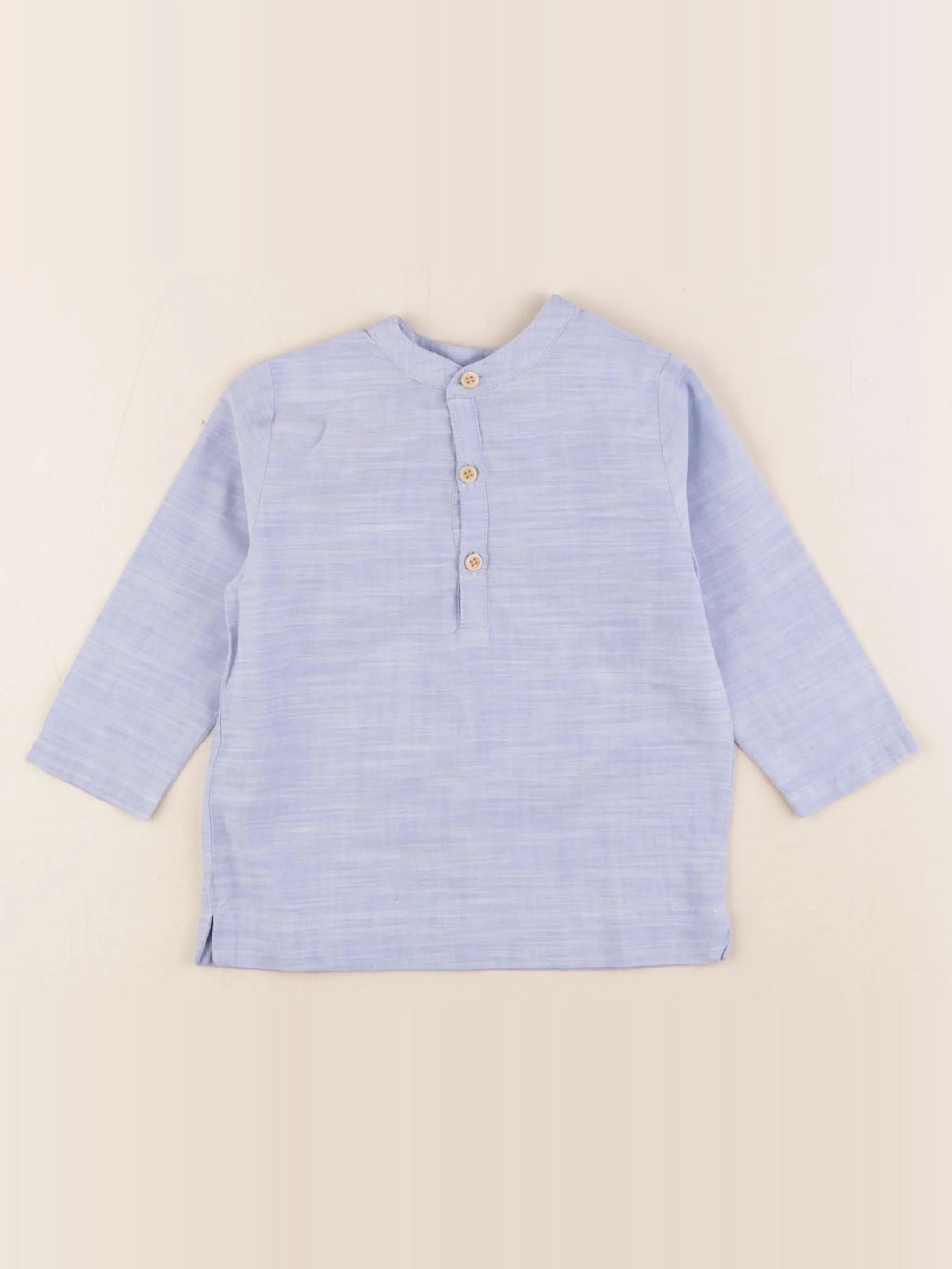 Boutchou - chemise bleu - 18 mois