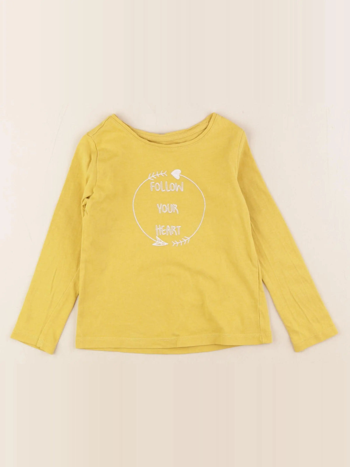 Vertbaudet - tee-shirt jaune - 4 ans