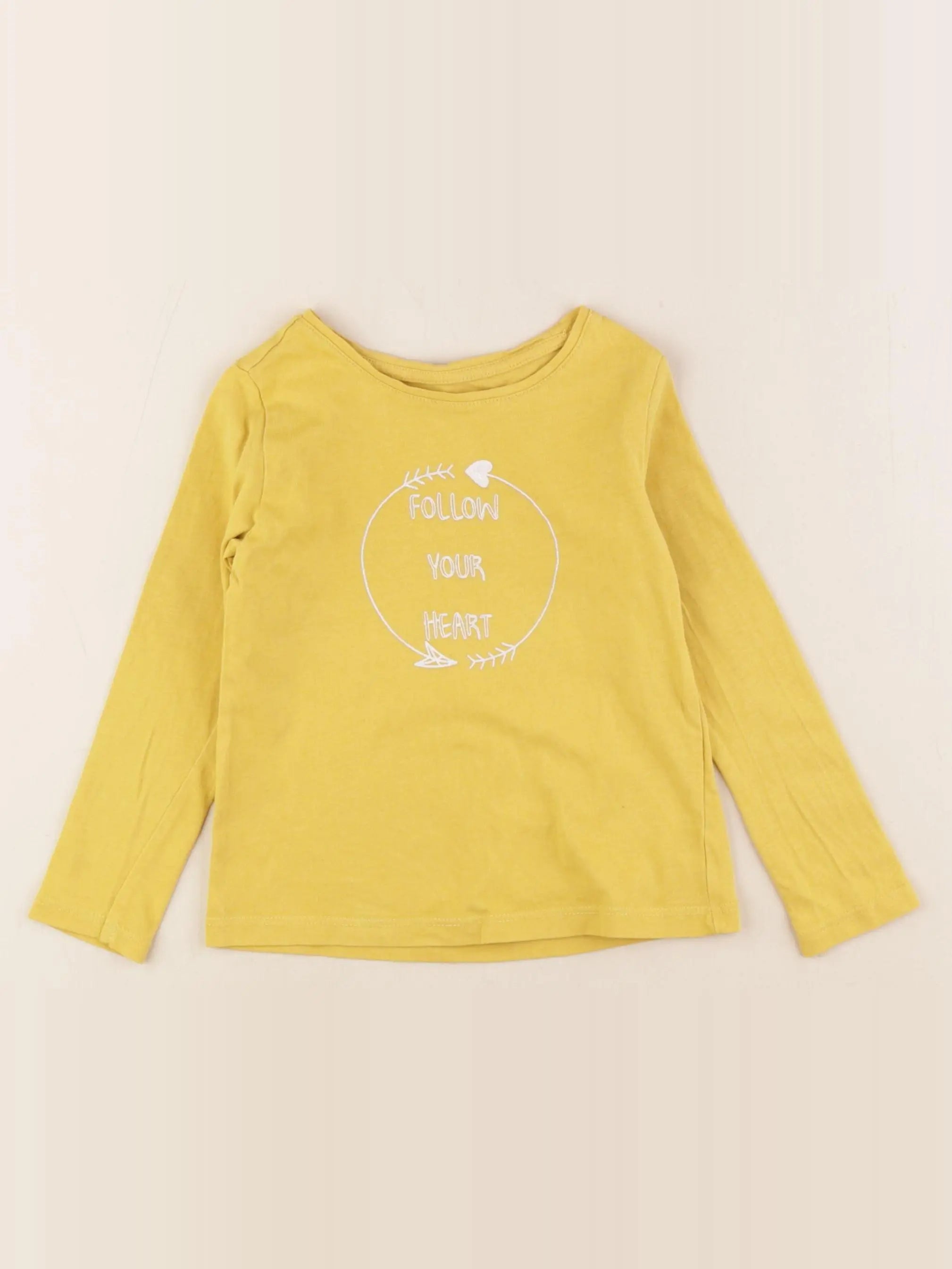 Vertbaudet - tee-shirt jaune - 4 ans