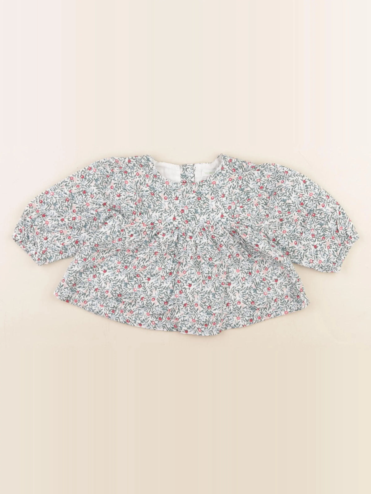 Vertbaudet - blouse vert - 6 mois