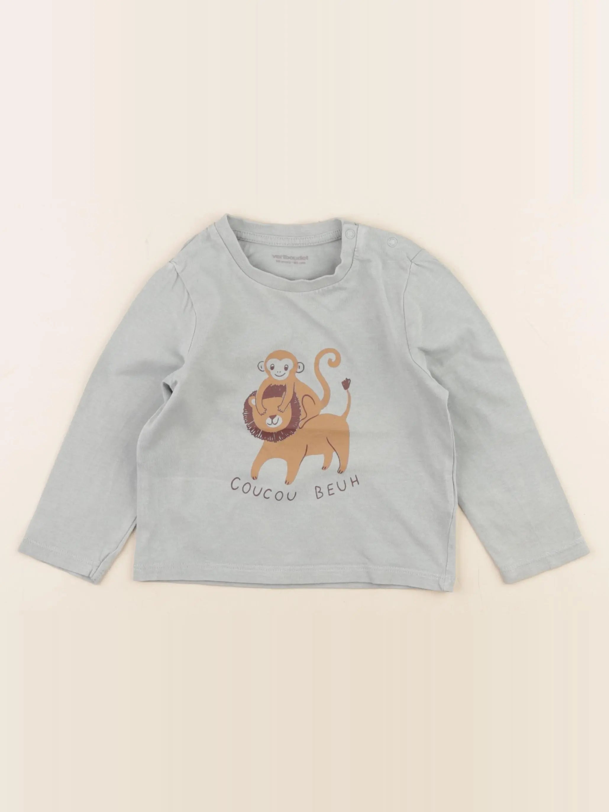 Vertbaudet - tee-shirt vert - 18 mois