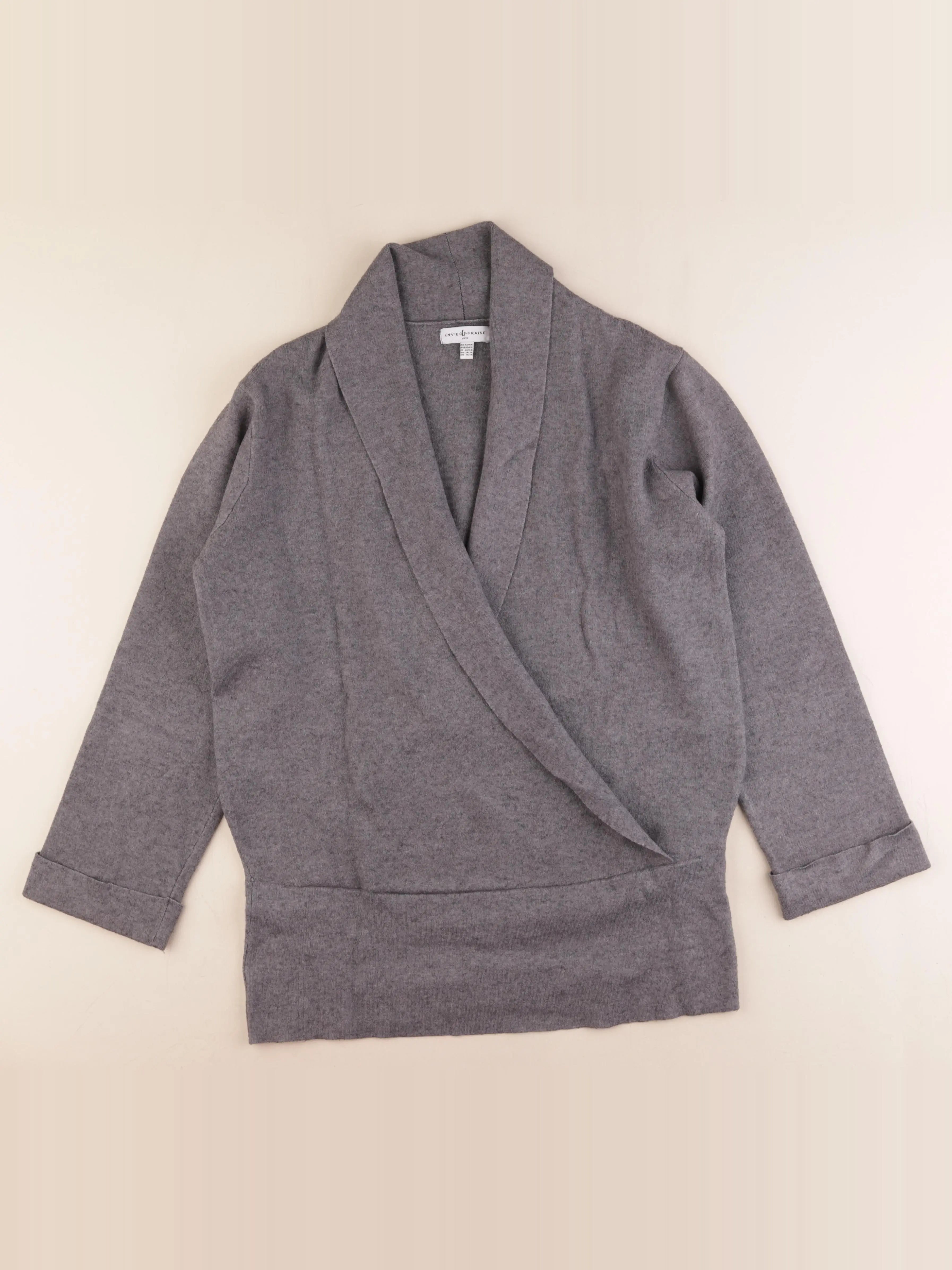 Envie de fraise - pull grossesse gris - 42 à 44