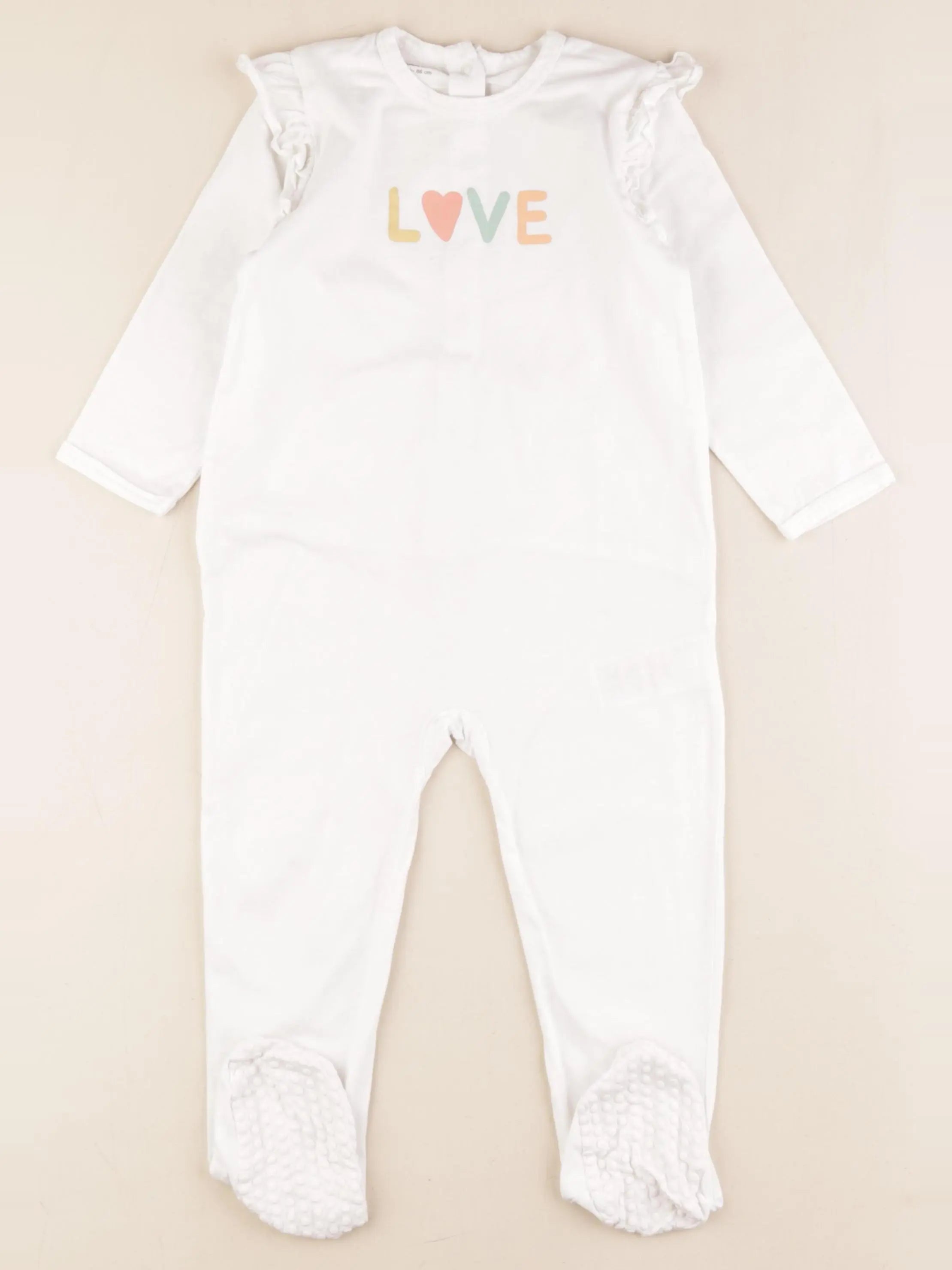 Vertbaudet - pyjama coton blanc - 24 mois
