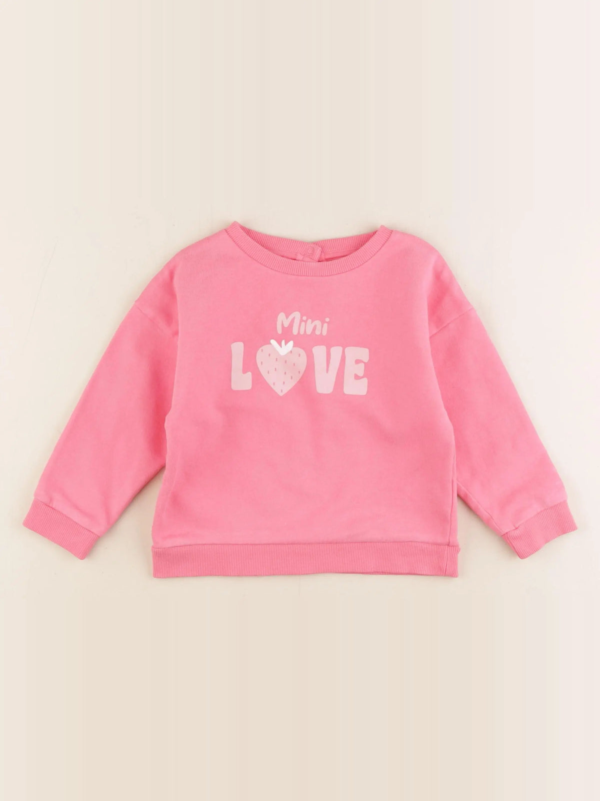 Vertbaudet - sweat rose - 24 mois