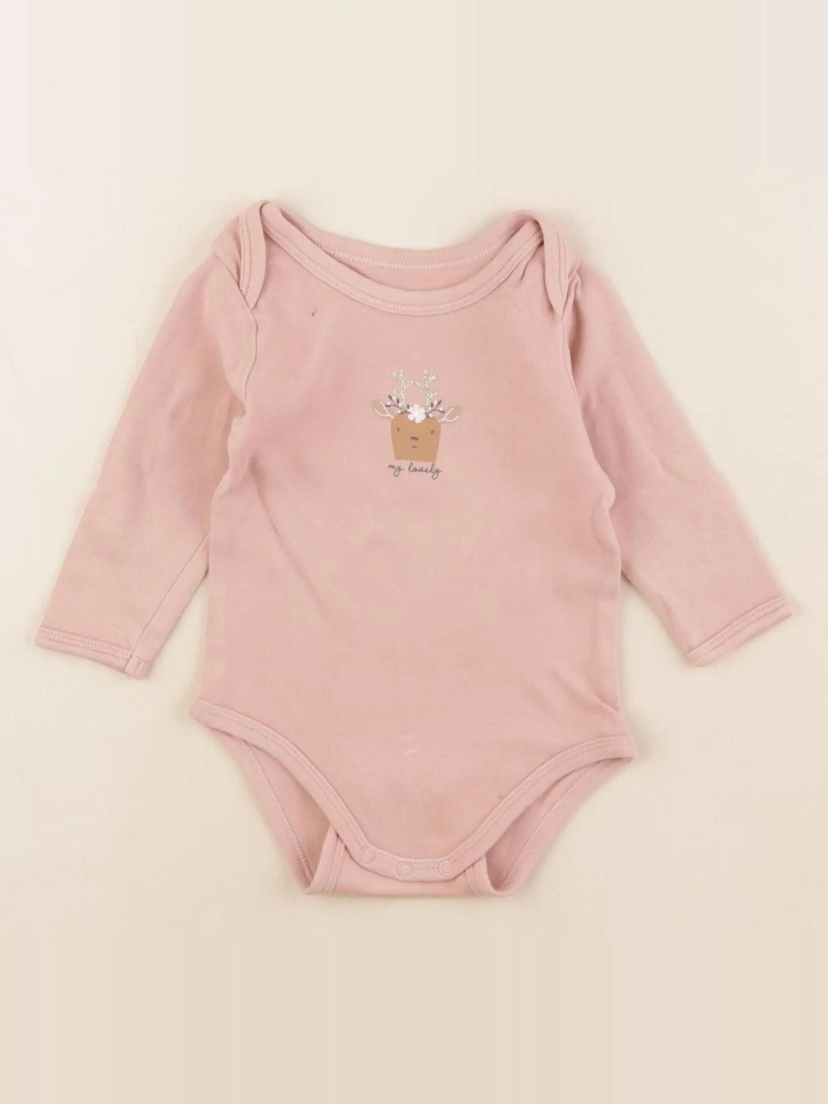 Vertbaudet - body rose - 9 mois