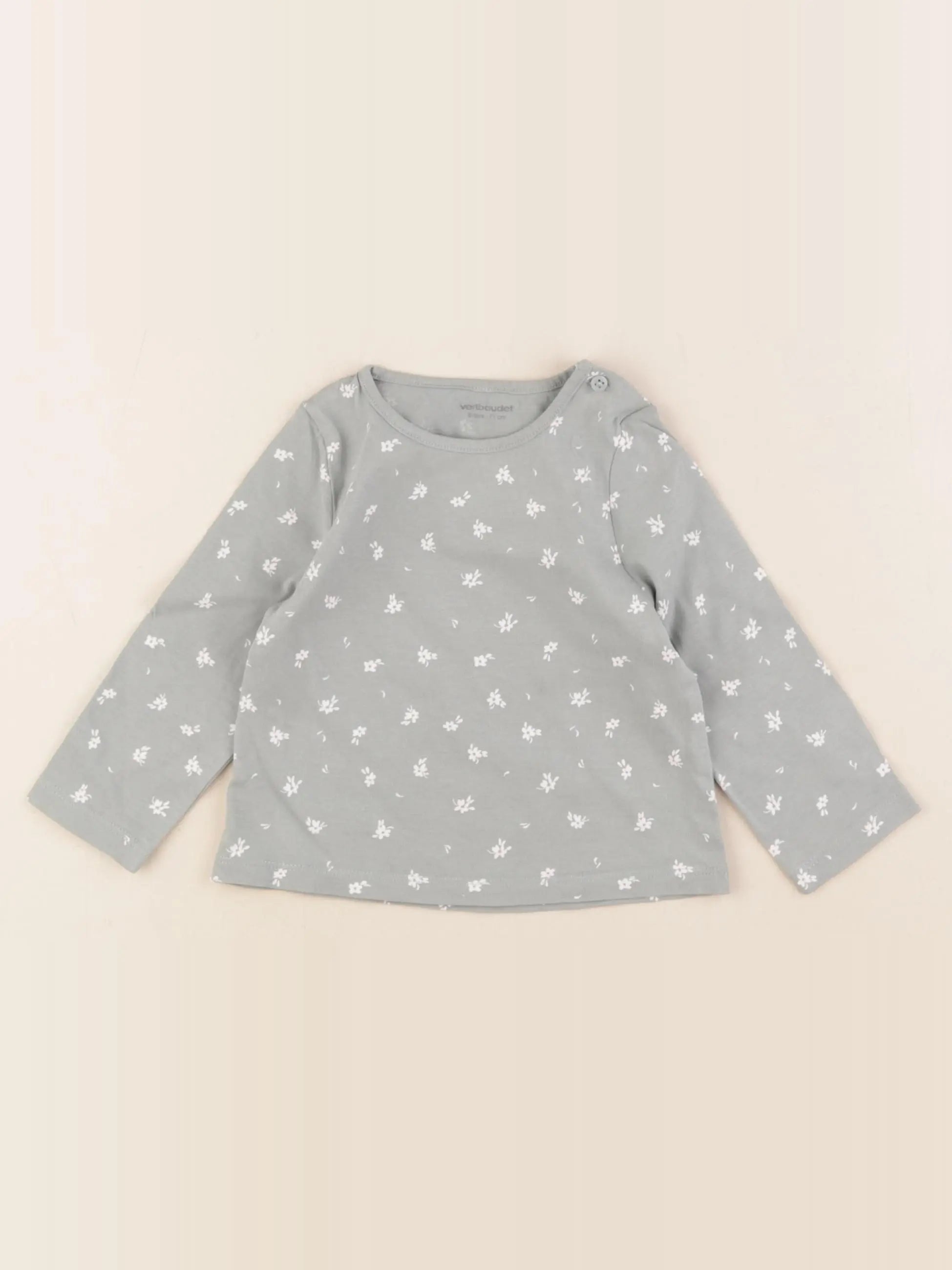 Vertbaudet - tee-shirt vert - 9 mois