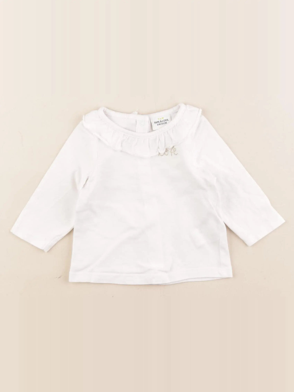 Tape à l'oeil - tee-shirt blanc - 3 mois