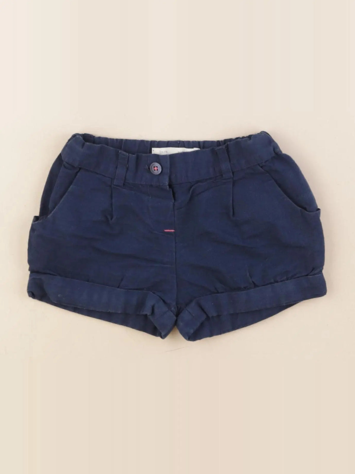 Zara - short bleu - 12/18 mois