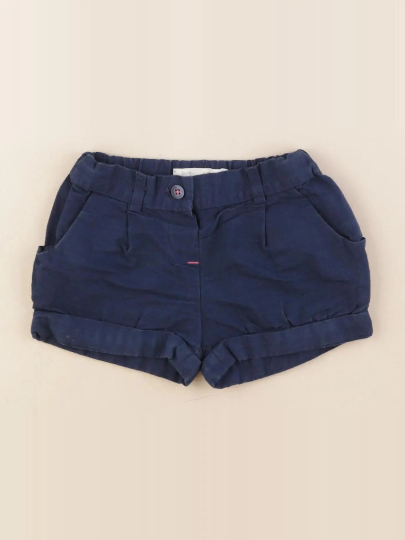 Zara - short bleu - 12/18 mois