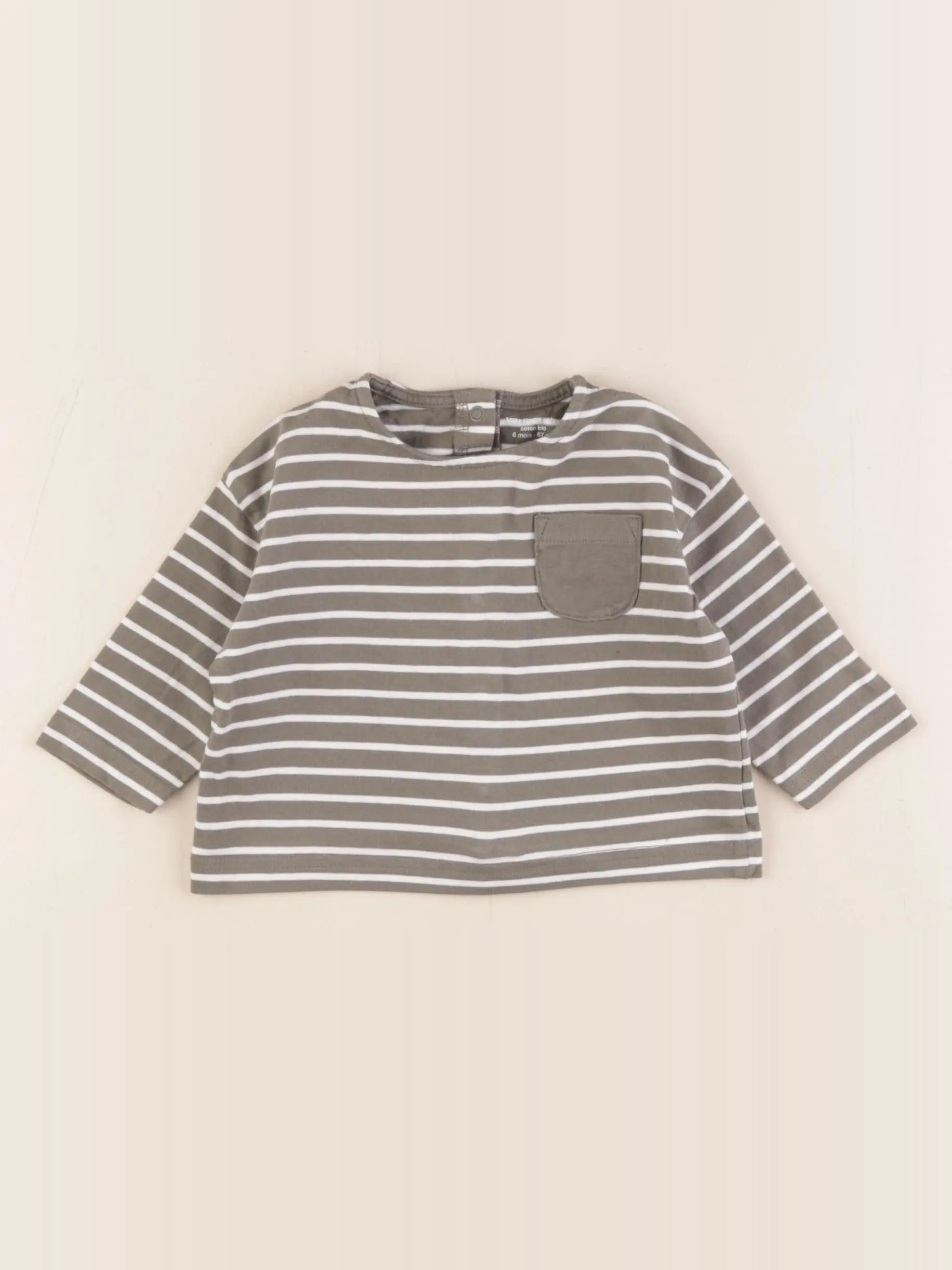 Vertbaudet - tee-shirt vert - 6 mois