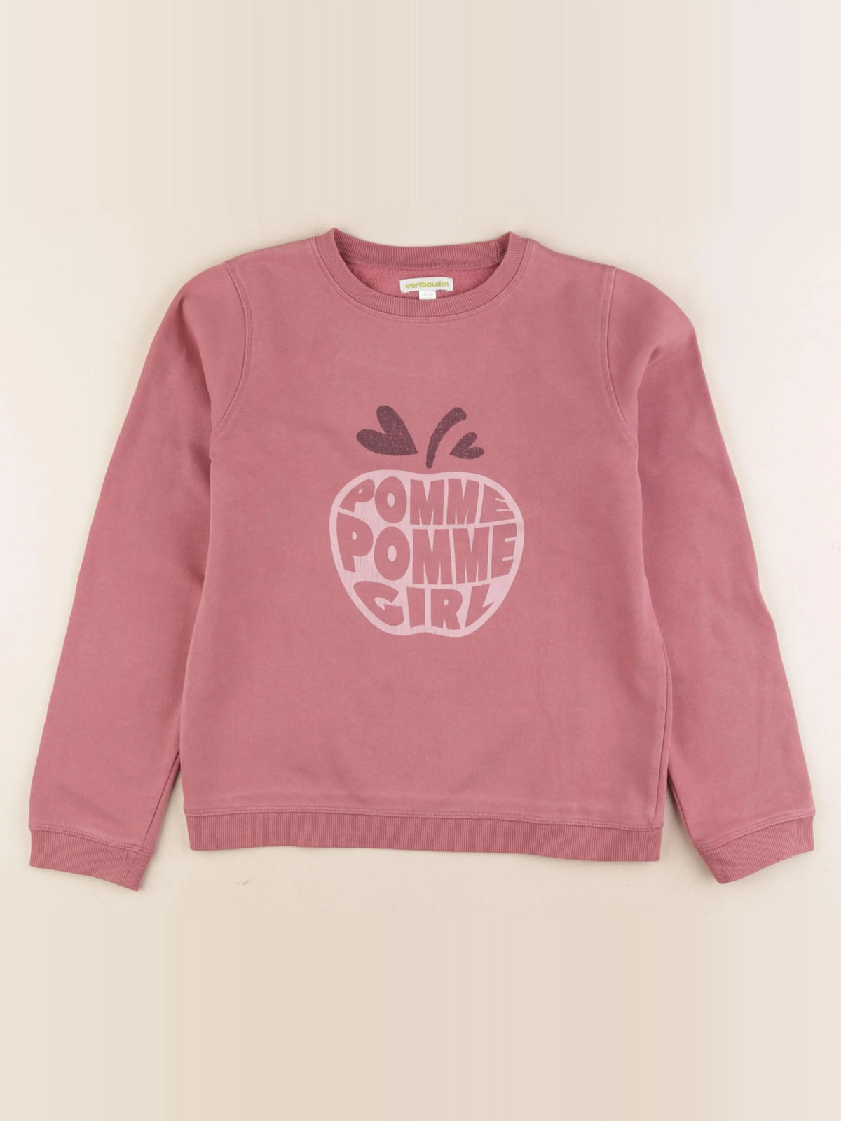 Vertbaudet - sweat rose - 10 ans