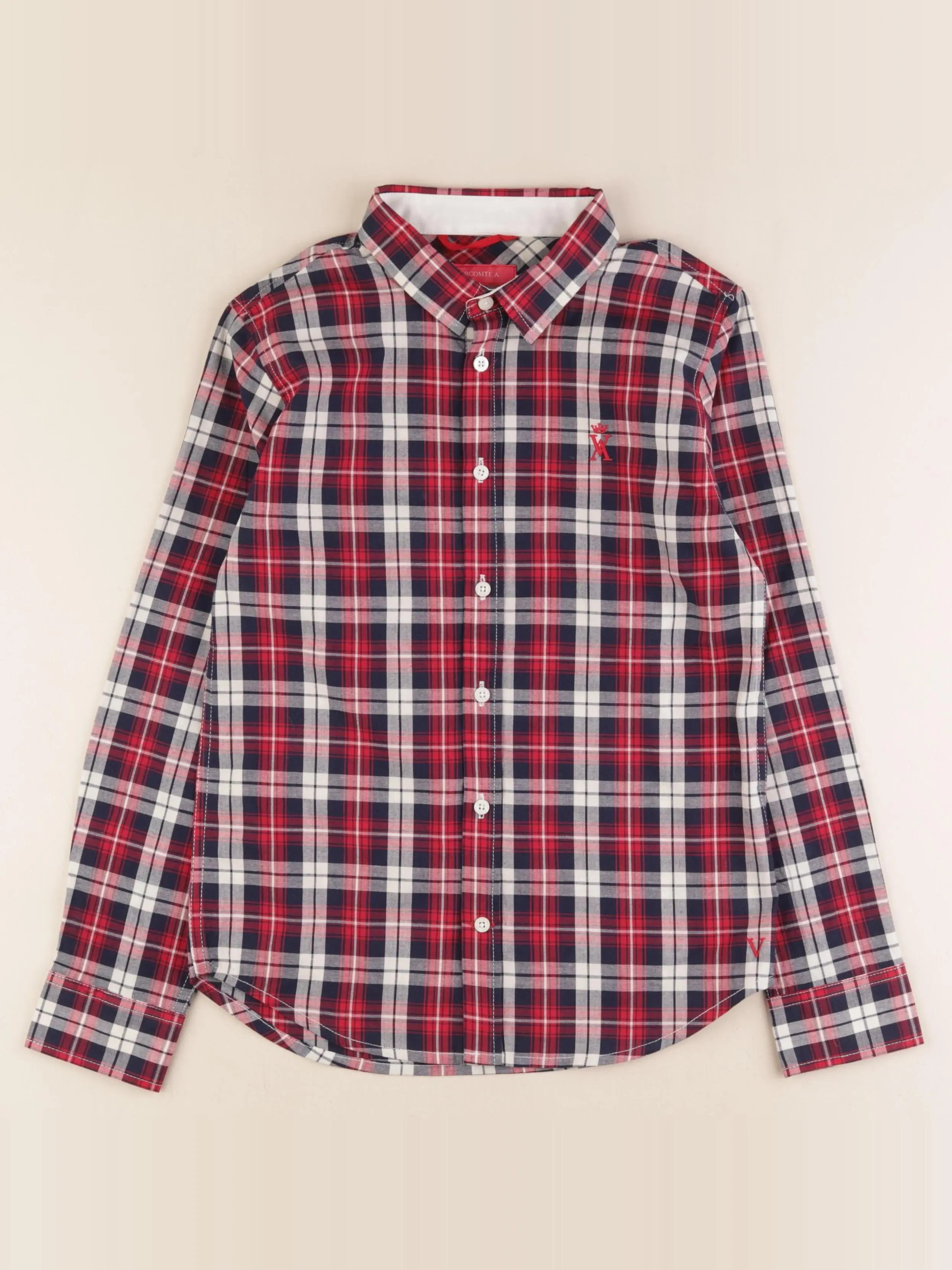 Vicomte A. - chemise bleu, rouge - 10 ans