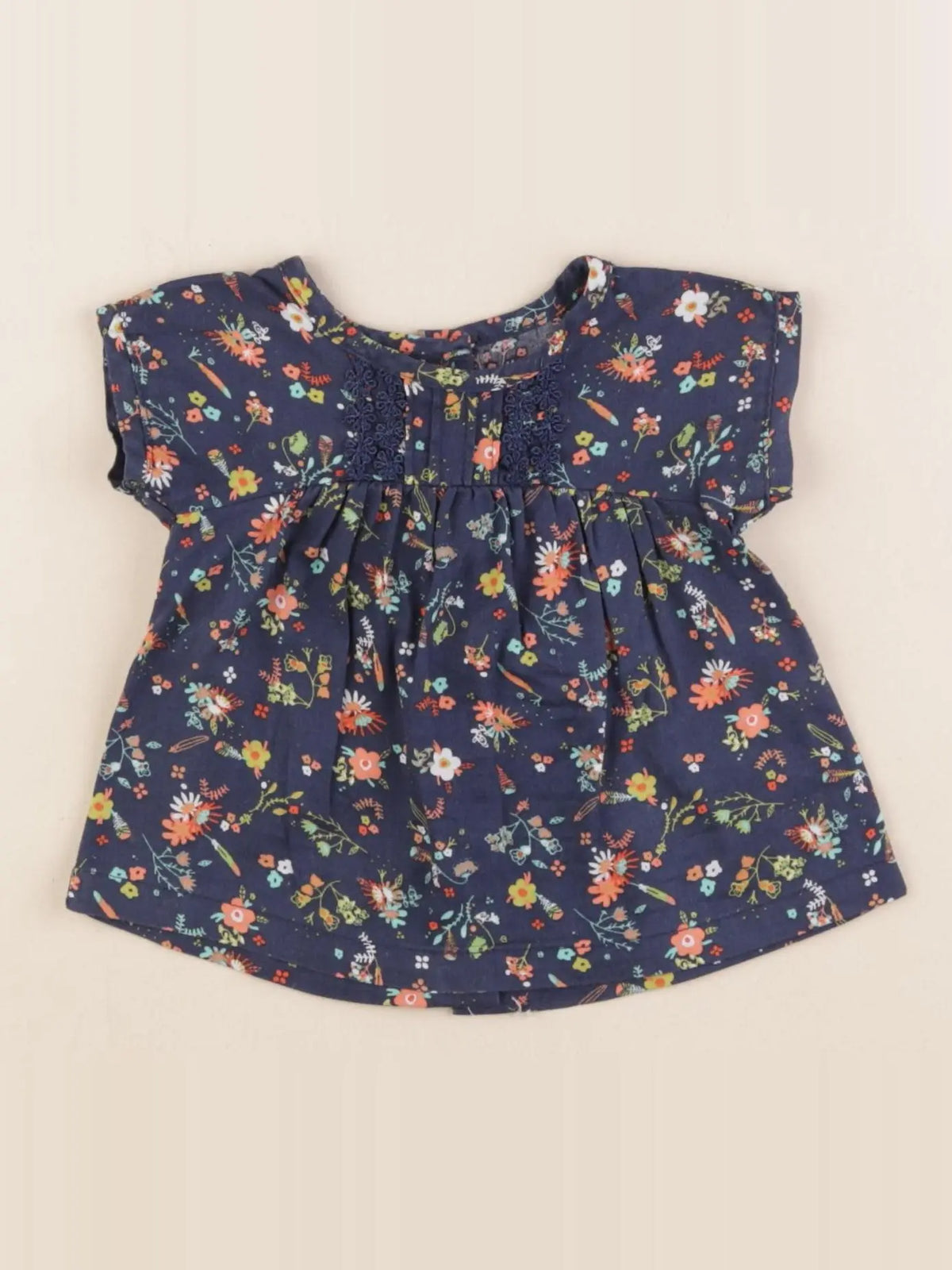 Vertbaudet - blouse bleu - 3 mois
