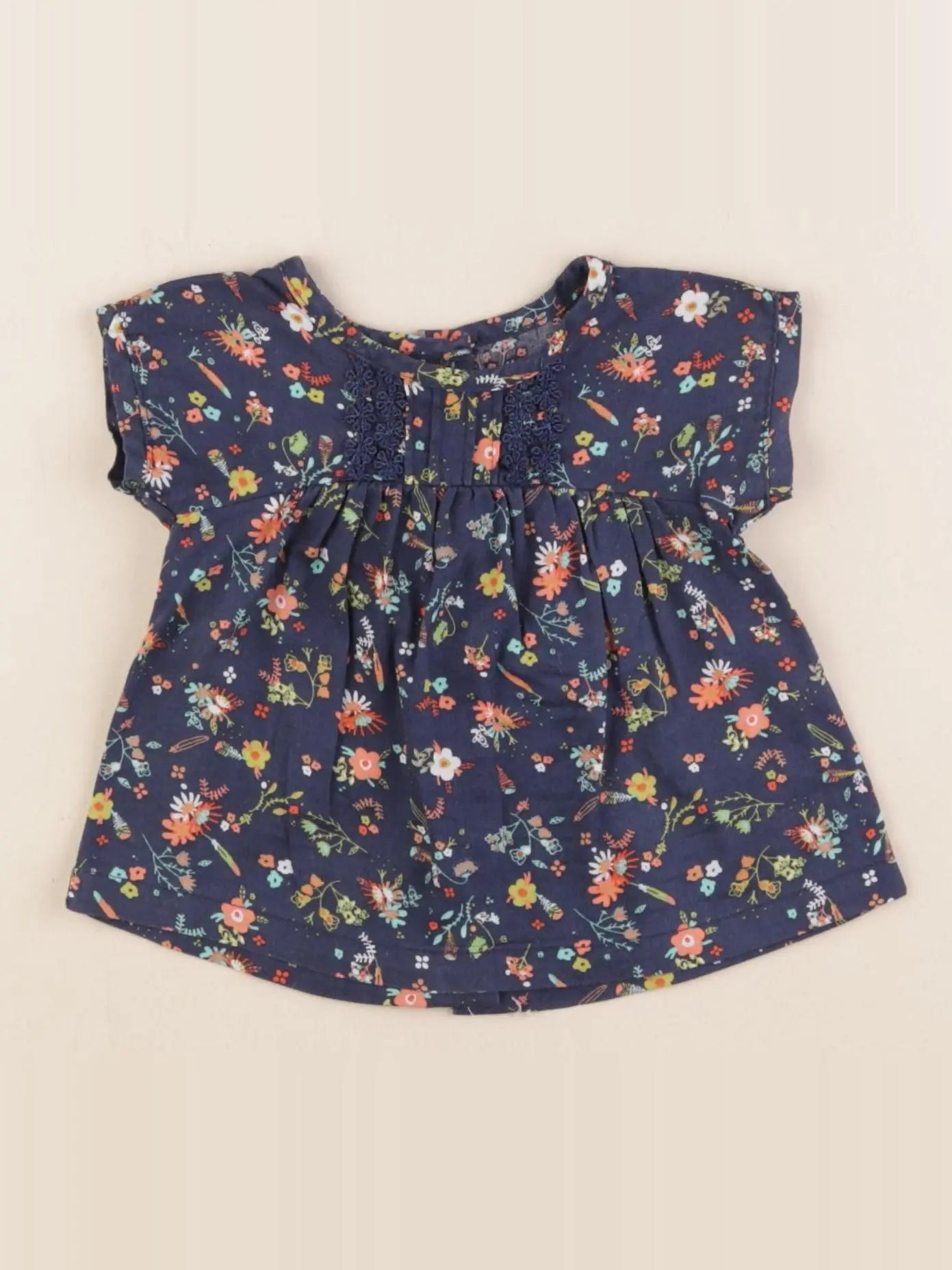 Vertbaudet - blouse bleu - 3 mois