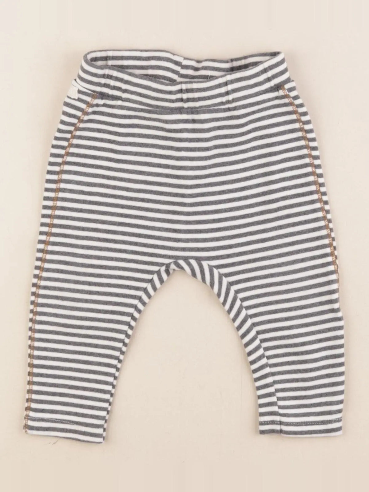 Zara - legging blanc, gris - 6/9 mois
