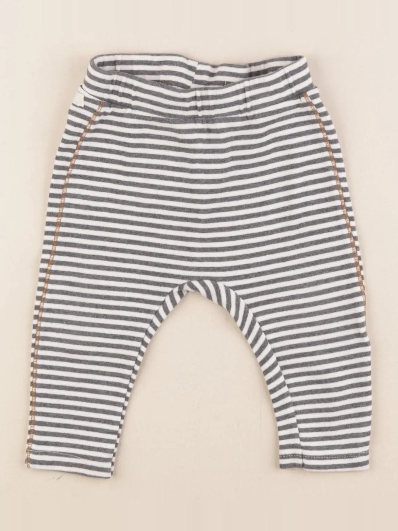 Zara - legging blanc, gris - 6/9 mois