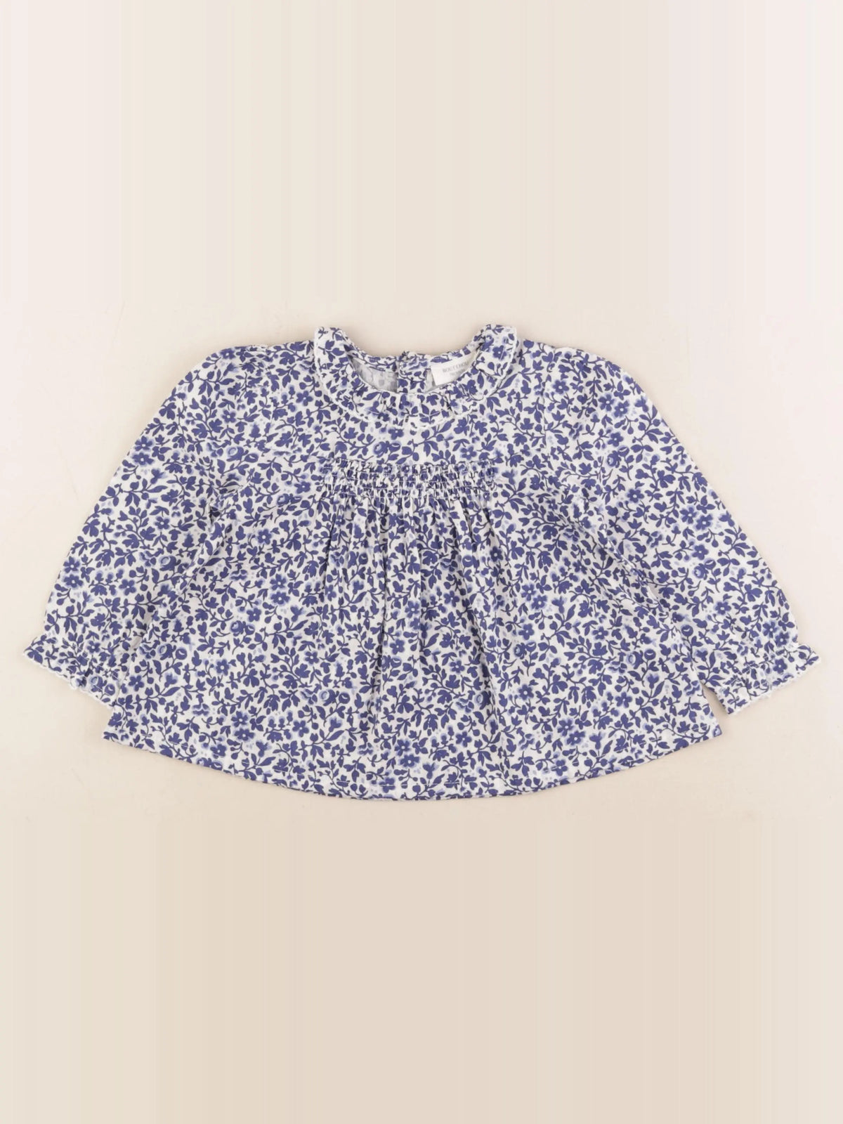 Boutchou - blouse bleu - 12 mois