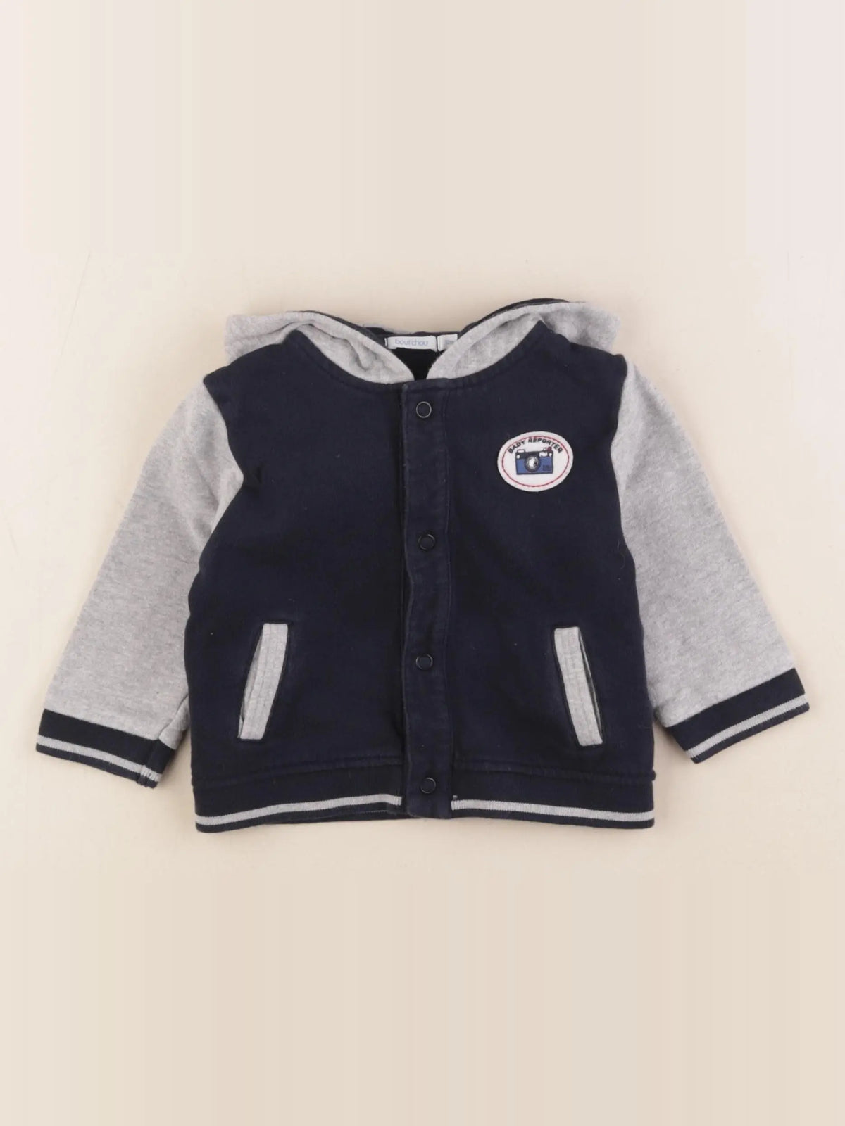 Boutchou - sweat bleu, gris - 12 mois