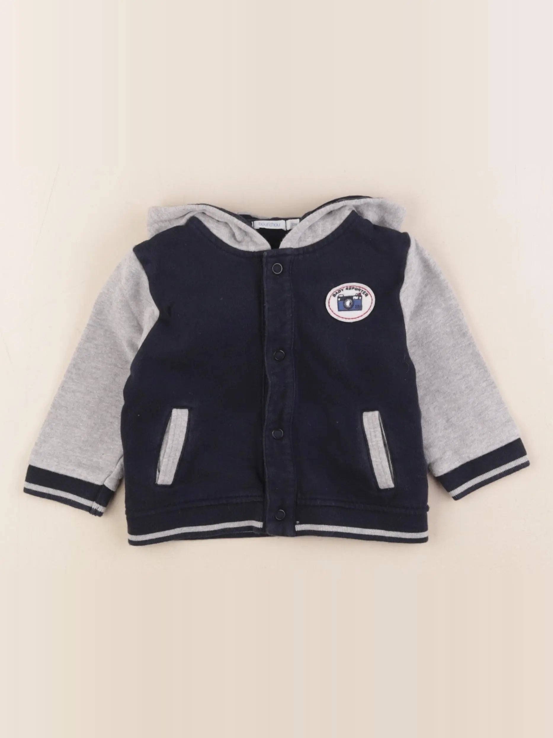 Boutchou - sweat bleu, gris - 12 mois