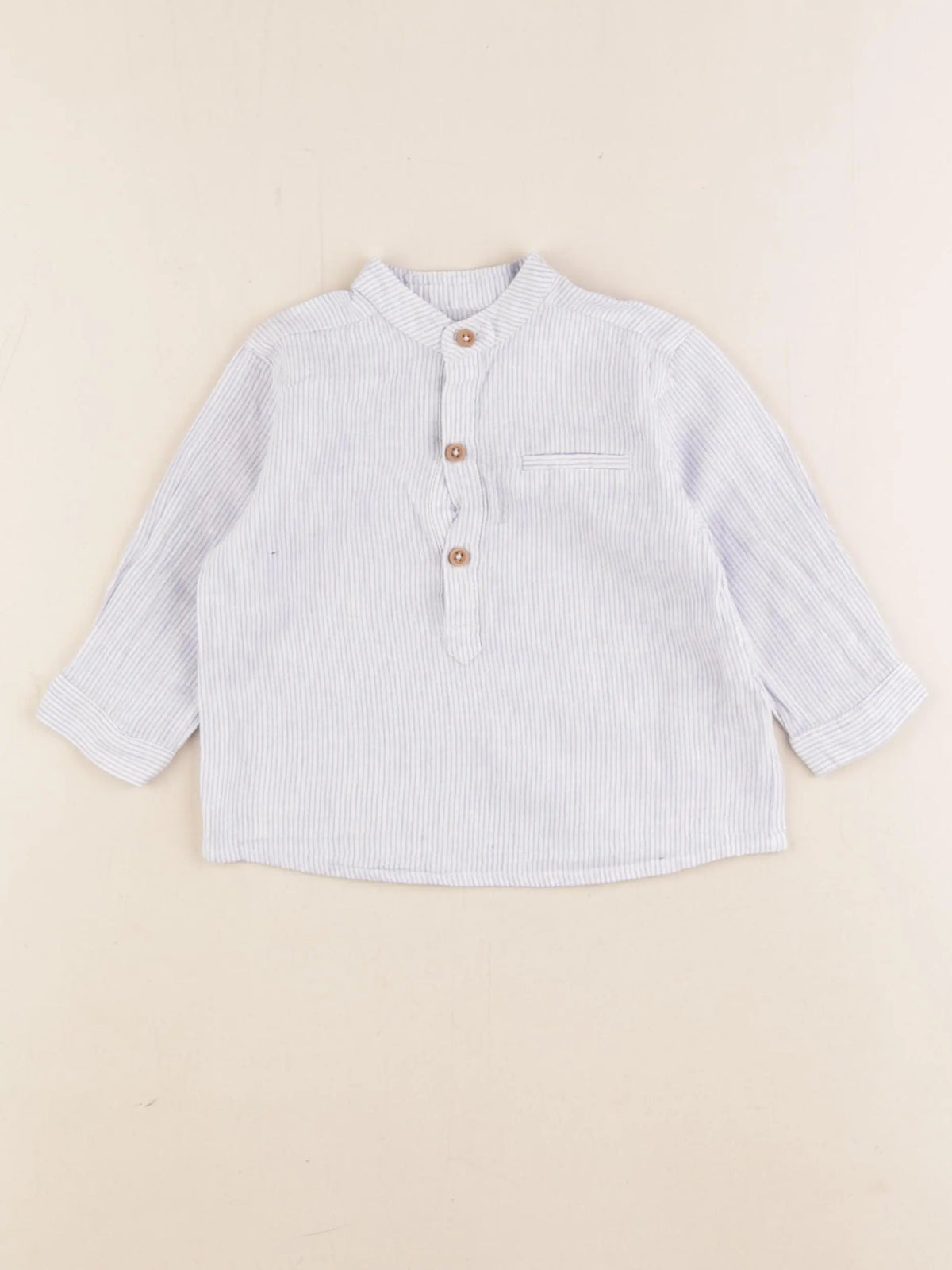 Boutchou - chemise bleu, blanc - 6 mois