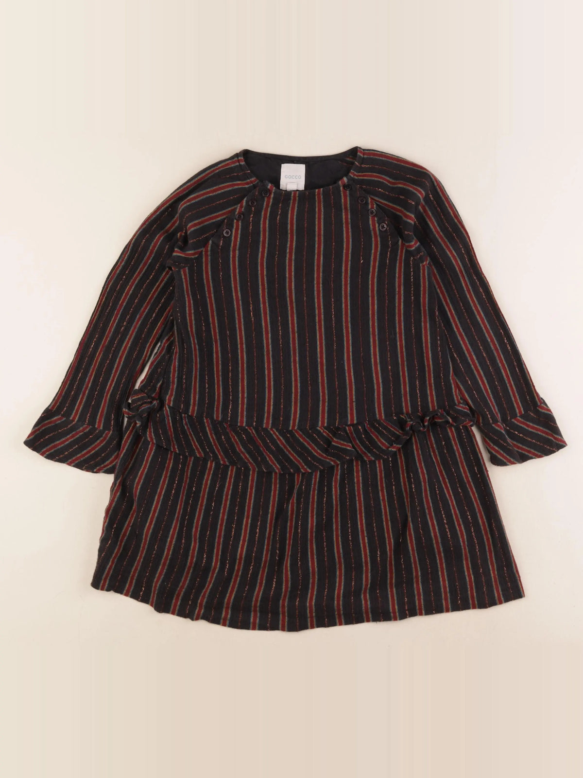 Gocco - robe noir, multicolore - 5/6 ans