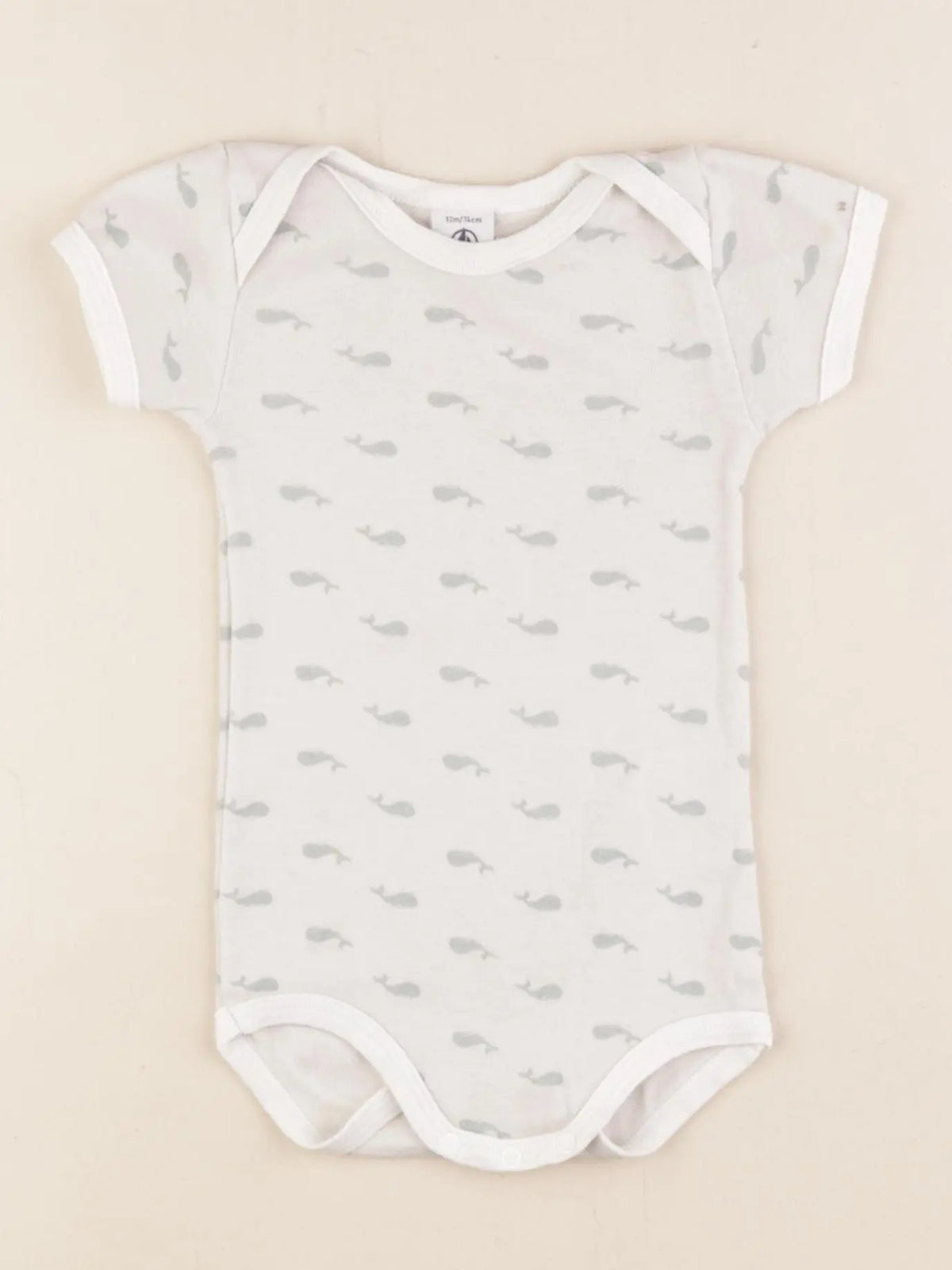 Petit Bateau - body beige - 12 mois