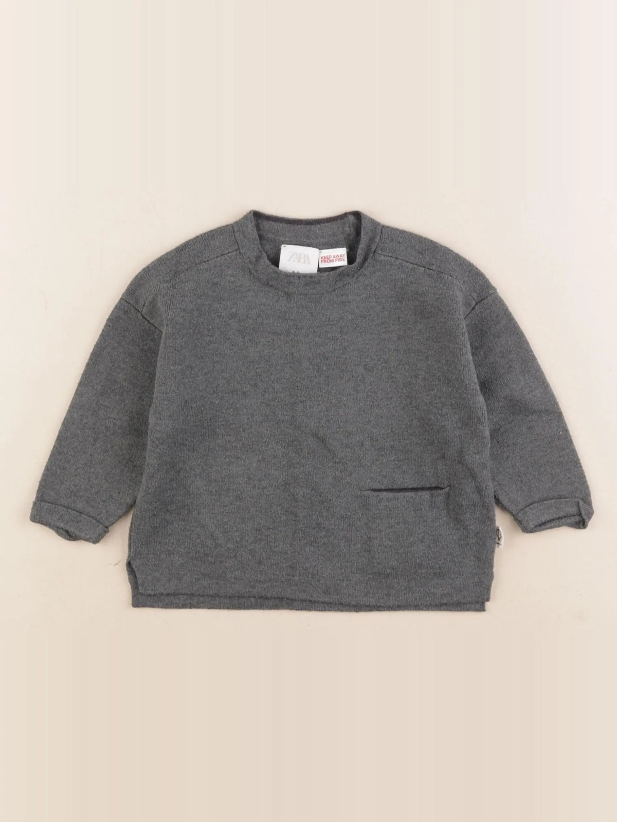 Zara - pull vert - 6/9 mois