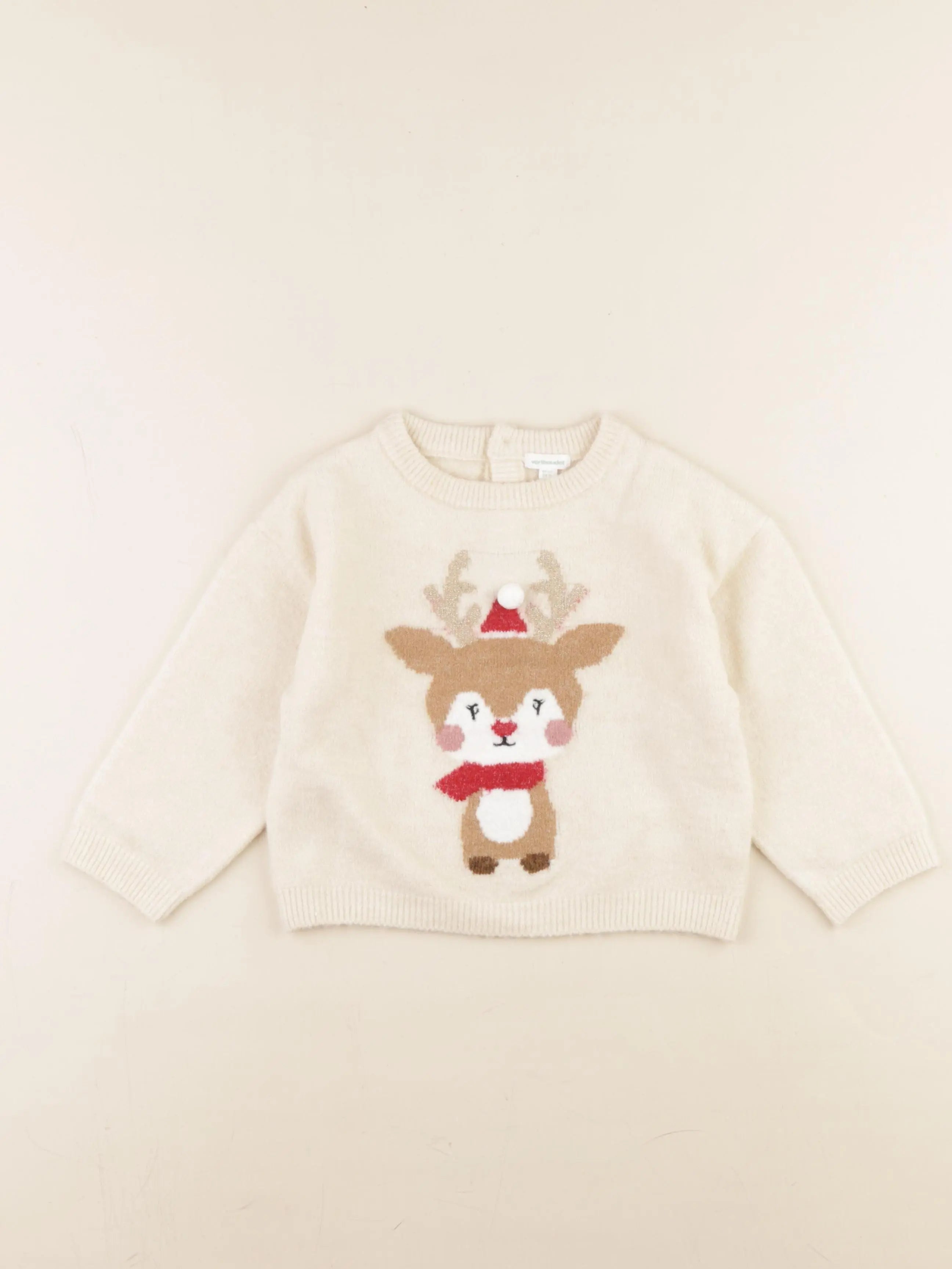 Vertbaudet - pull beige - 24 mois