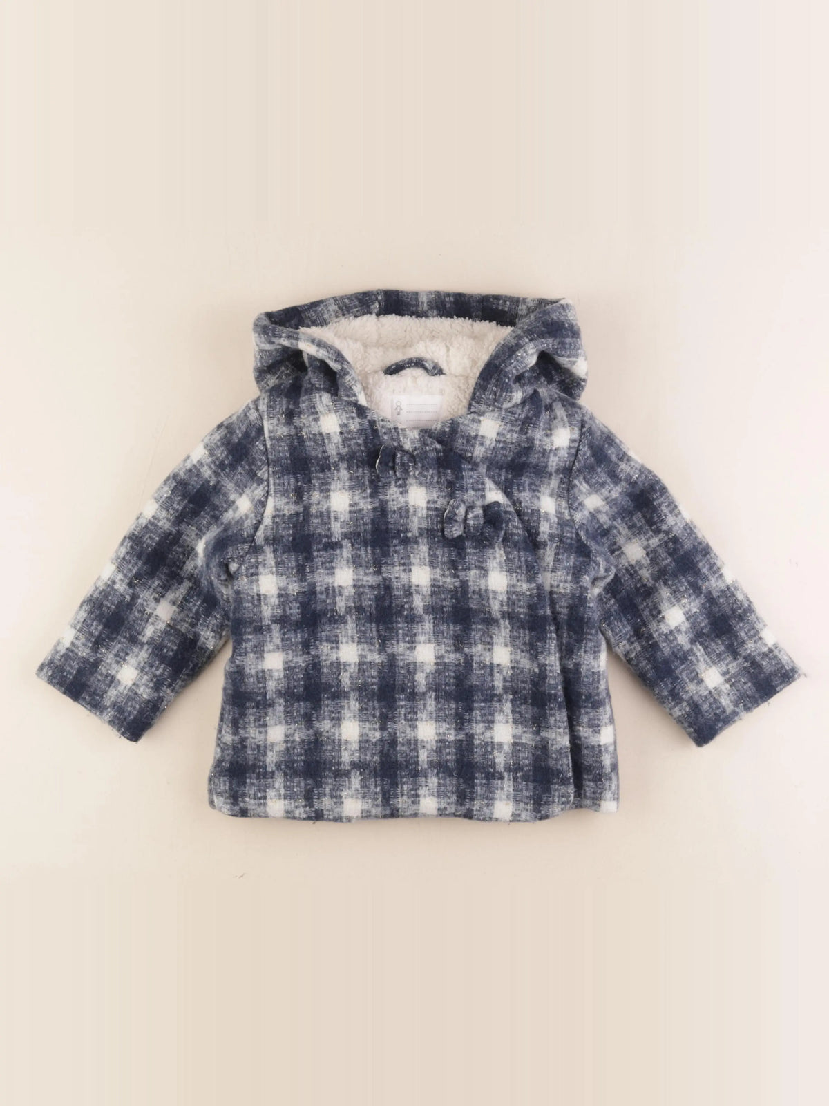 Vertbaudet - manteau bleu - 12 mois