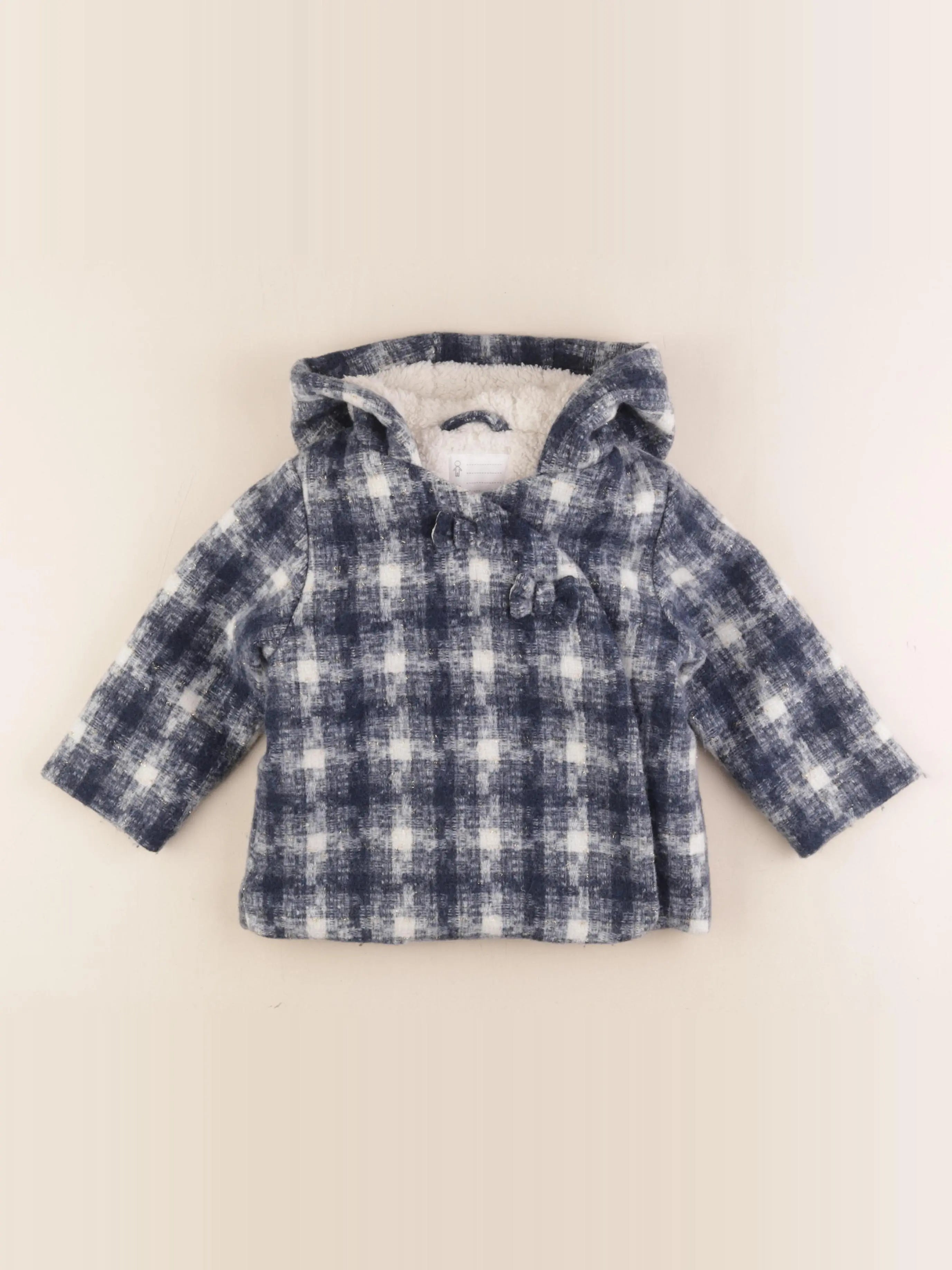 Vertbaudet - manteau bleu - 12 mois