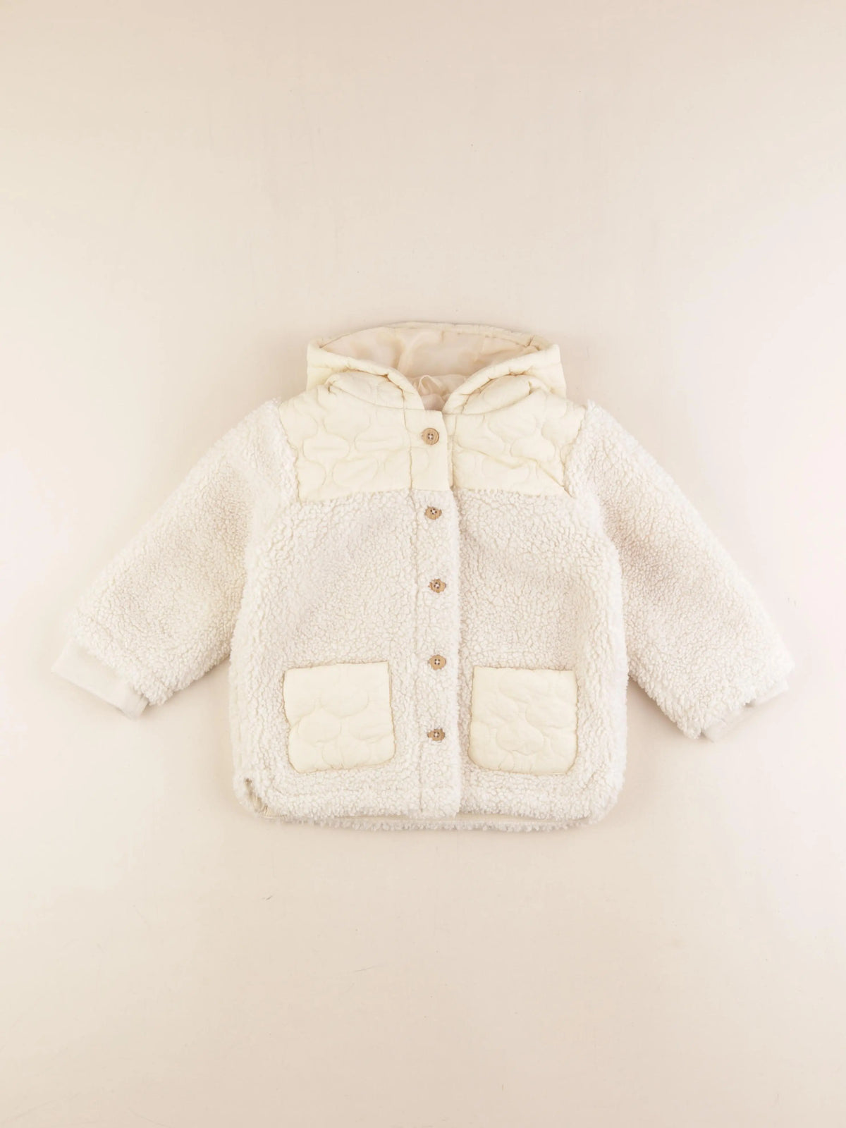Vertbaudet - veste doublé beige - 24 mois