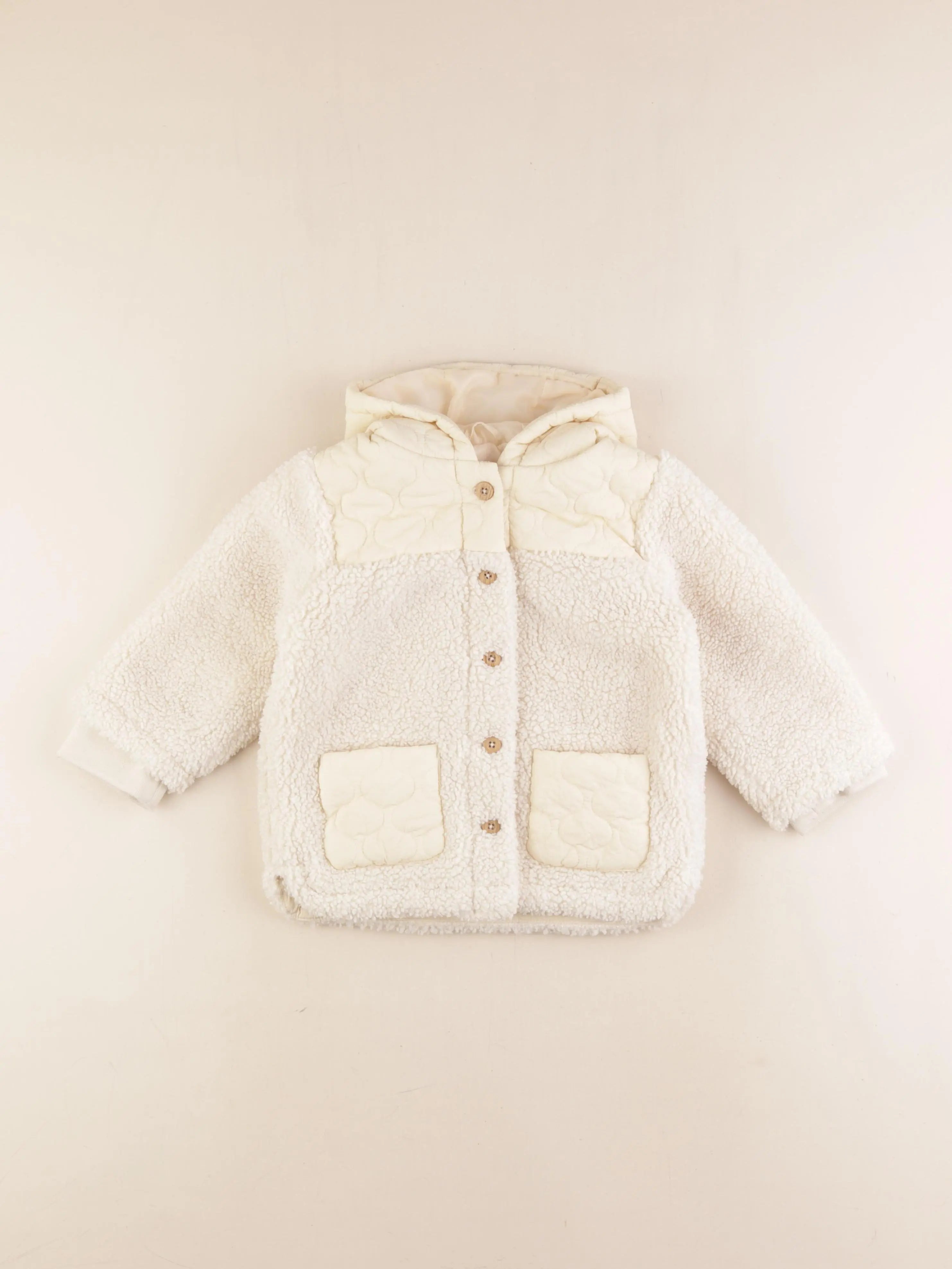Vertbaudet - veste doublé beige - 24 mois