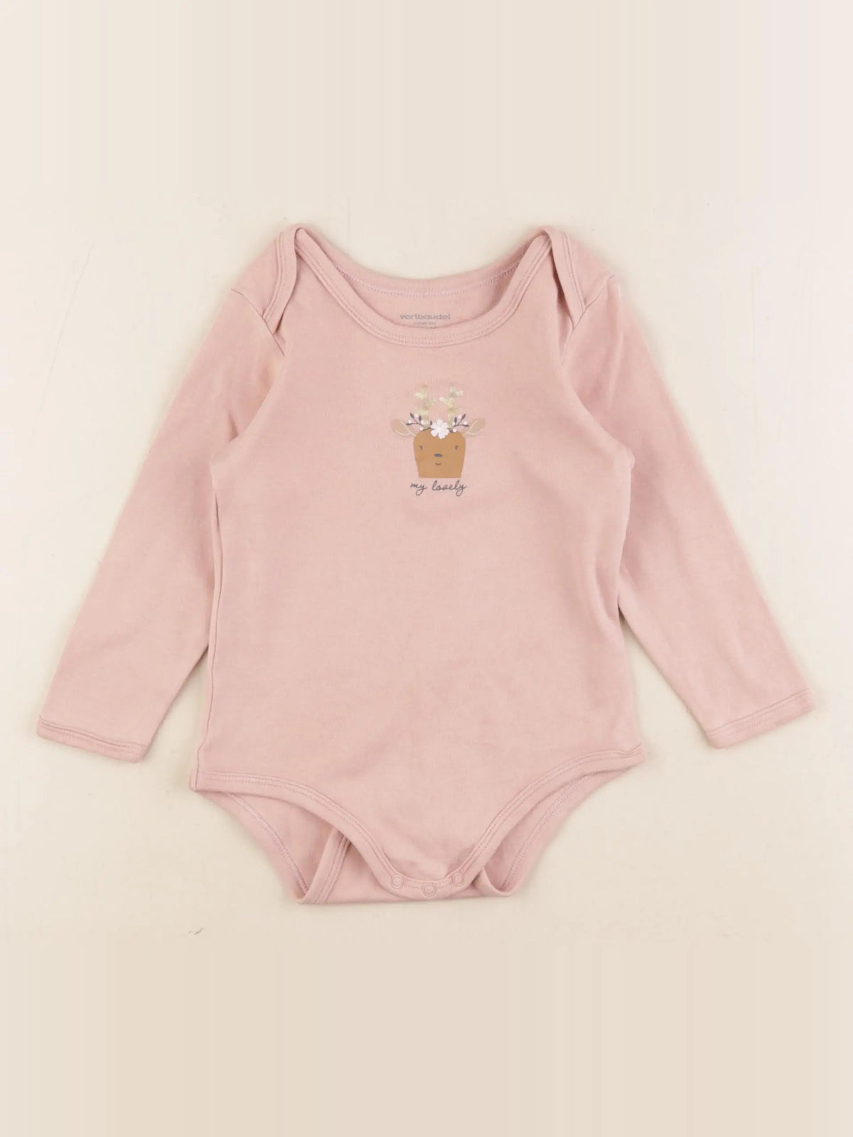 Vertbaudet - body rose - 24 mois