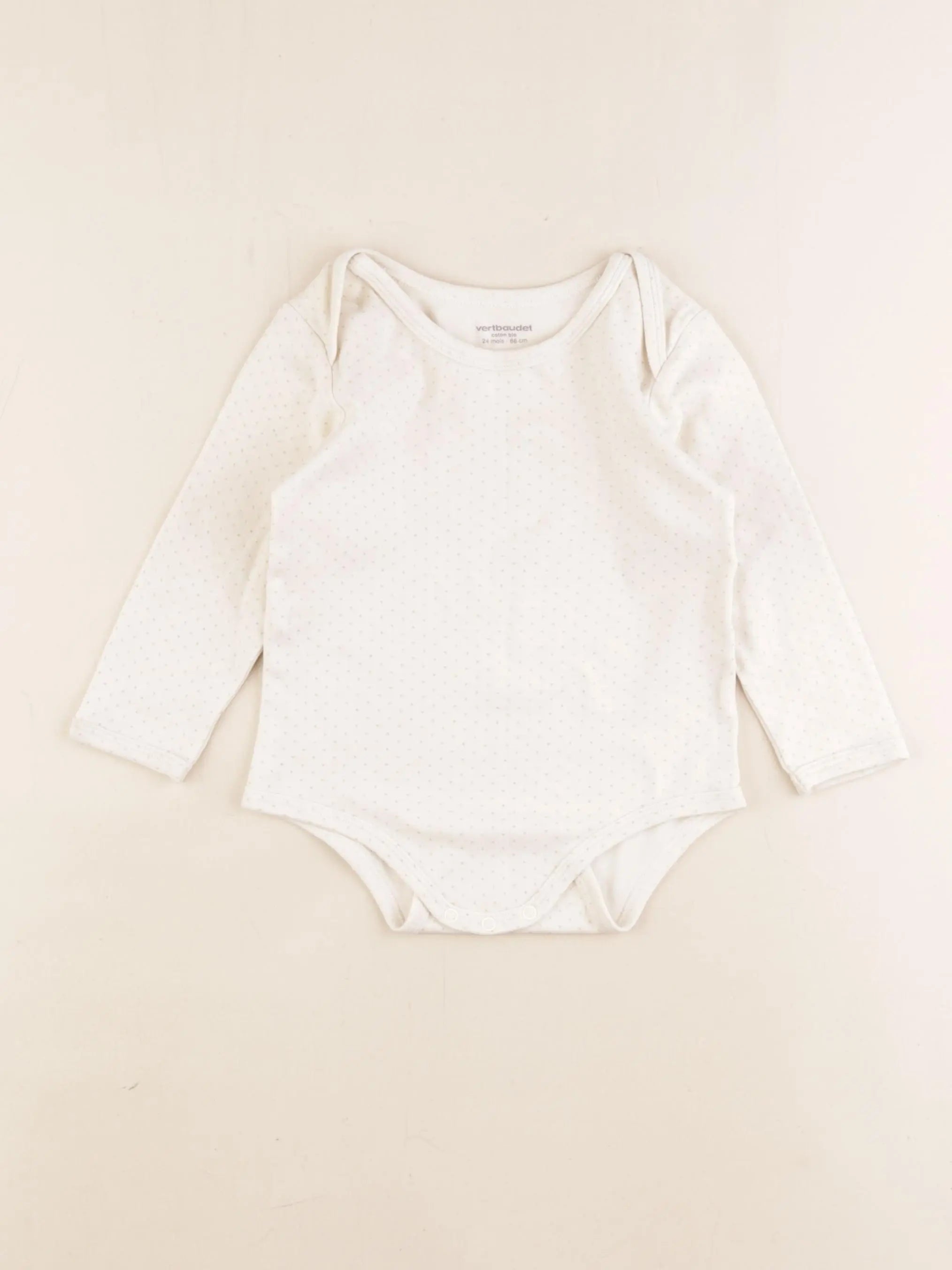 Vertbaudet - body beige - 24 mois