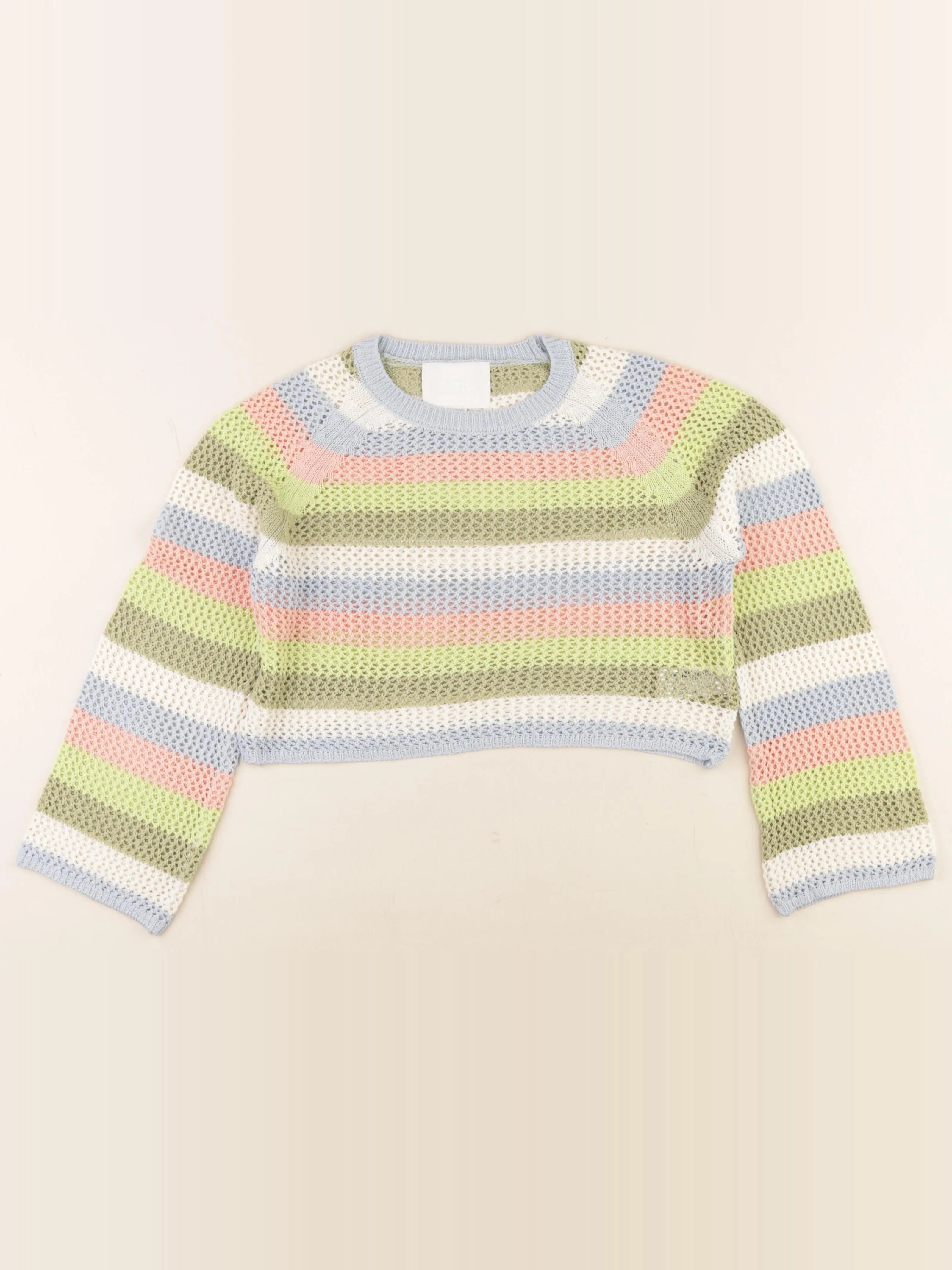 Zara - pull court multicolore - 11/12 ans