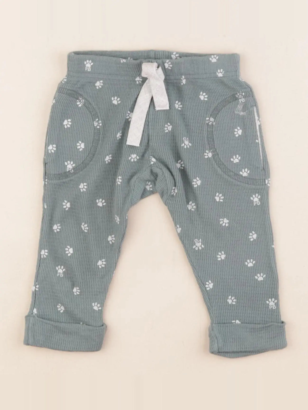 Petit Bateau - legging vert - 6 mois