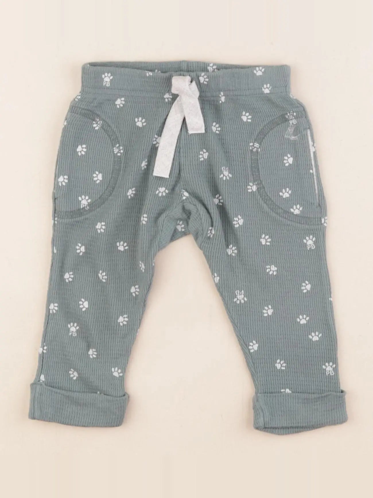 Petit Bateau - legging vert - 6 mois