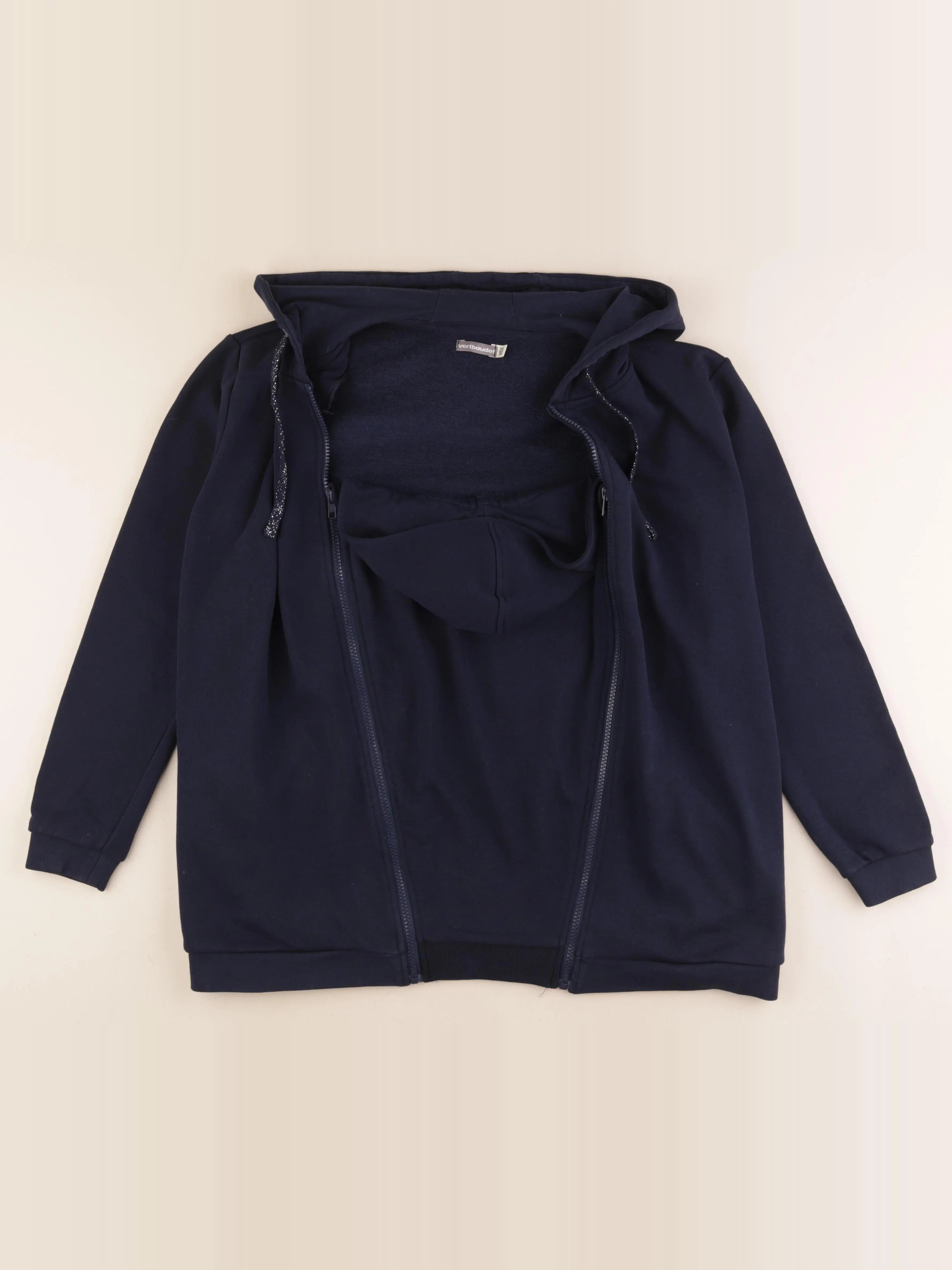 Vertbaudet - sweat grossesse bleu, argent - 34 à 36