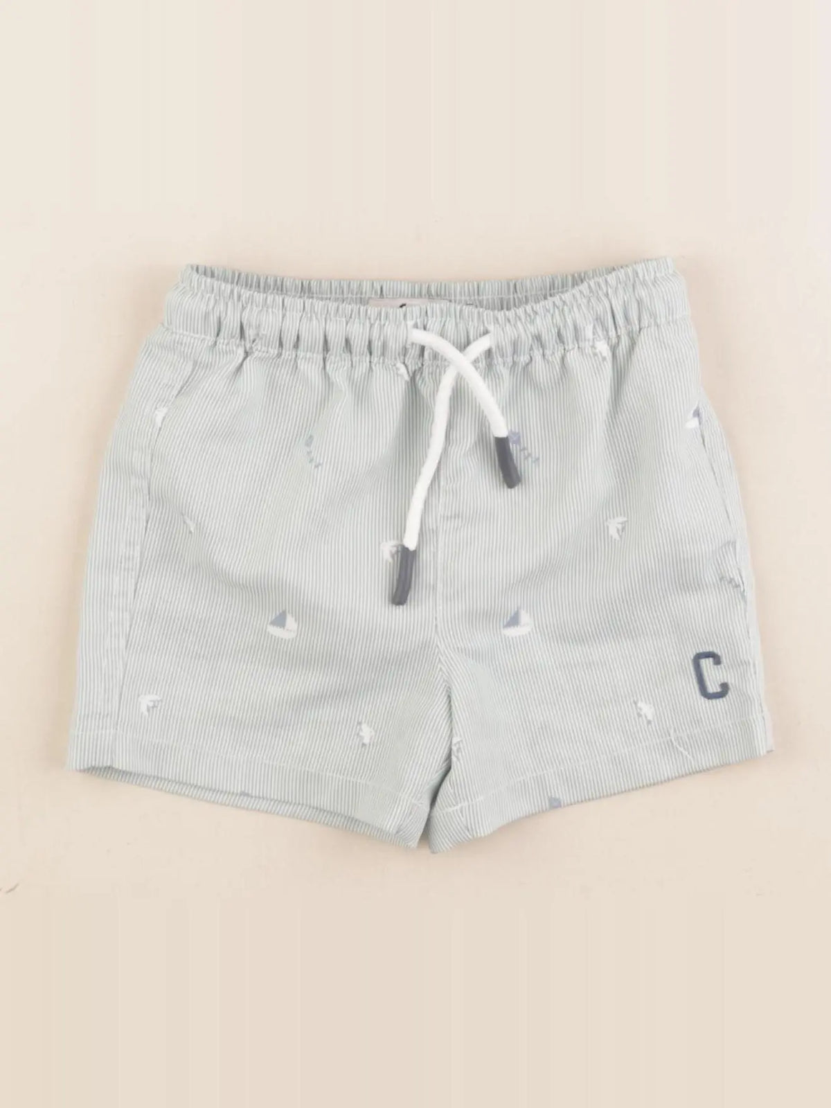 Cyrillus - maillot de bain blanc, vert - 12 mois