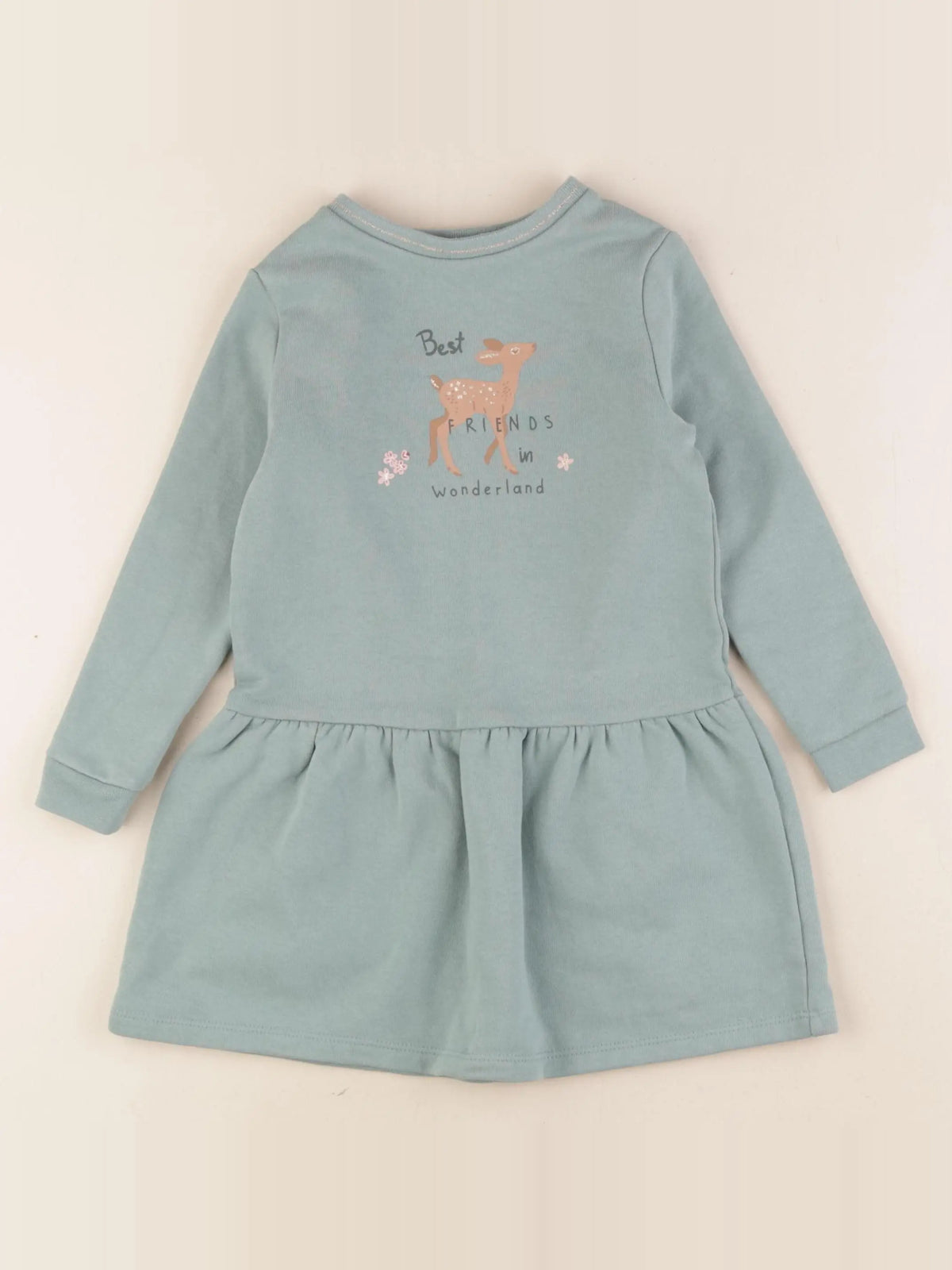 Vertbaudet - robe vert - 3 ans