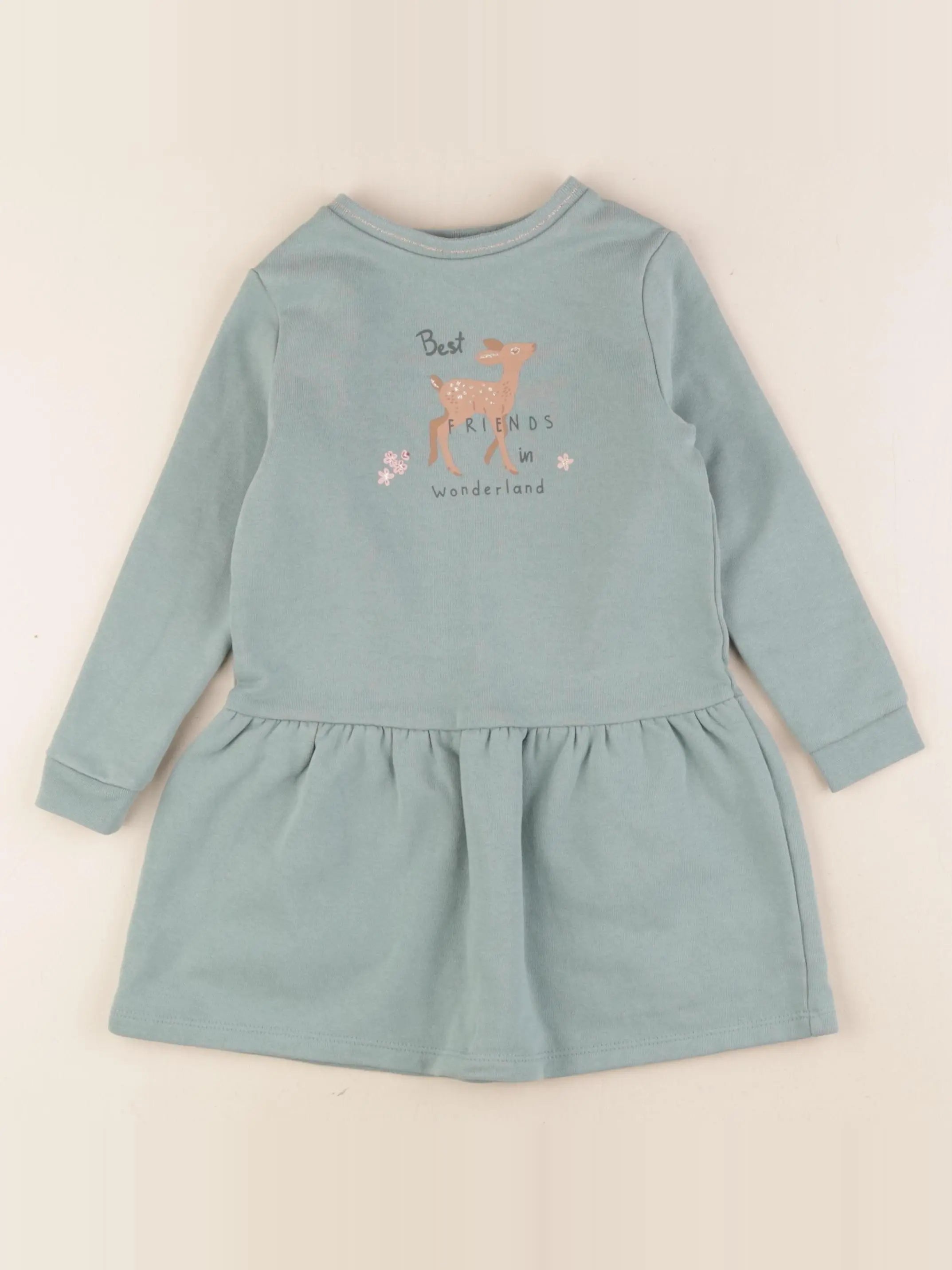 Vertbaudet - robe vert - 3 ans